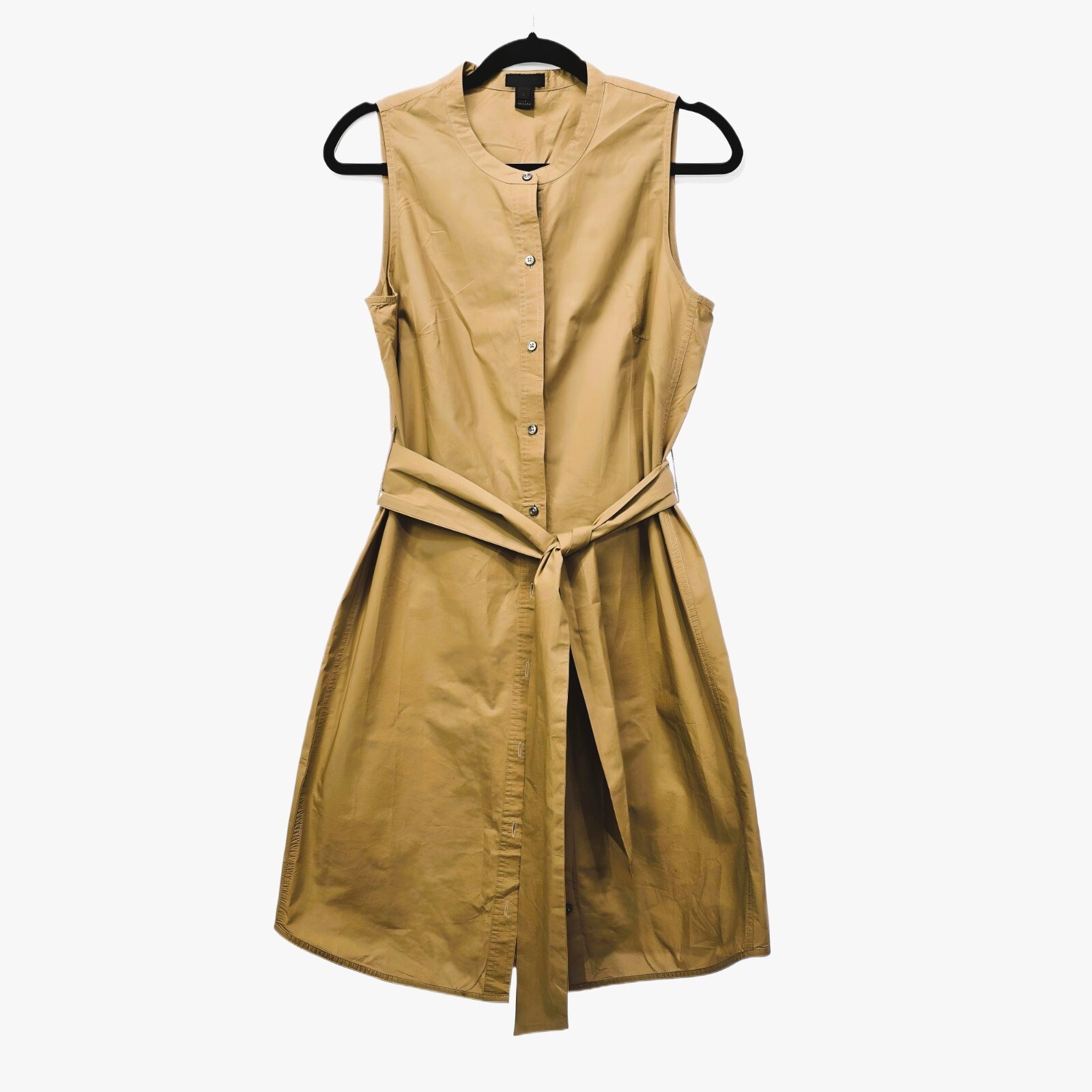 J.Crew Collection Women's Tan Button-Down Shirt Dress – Size S