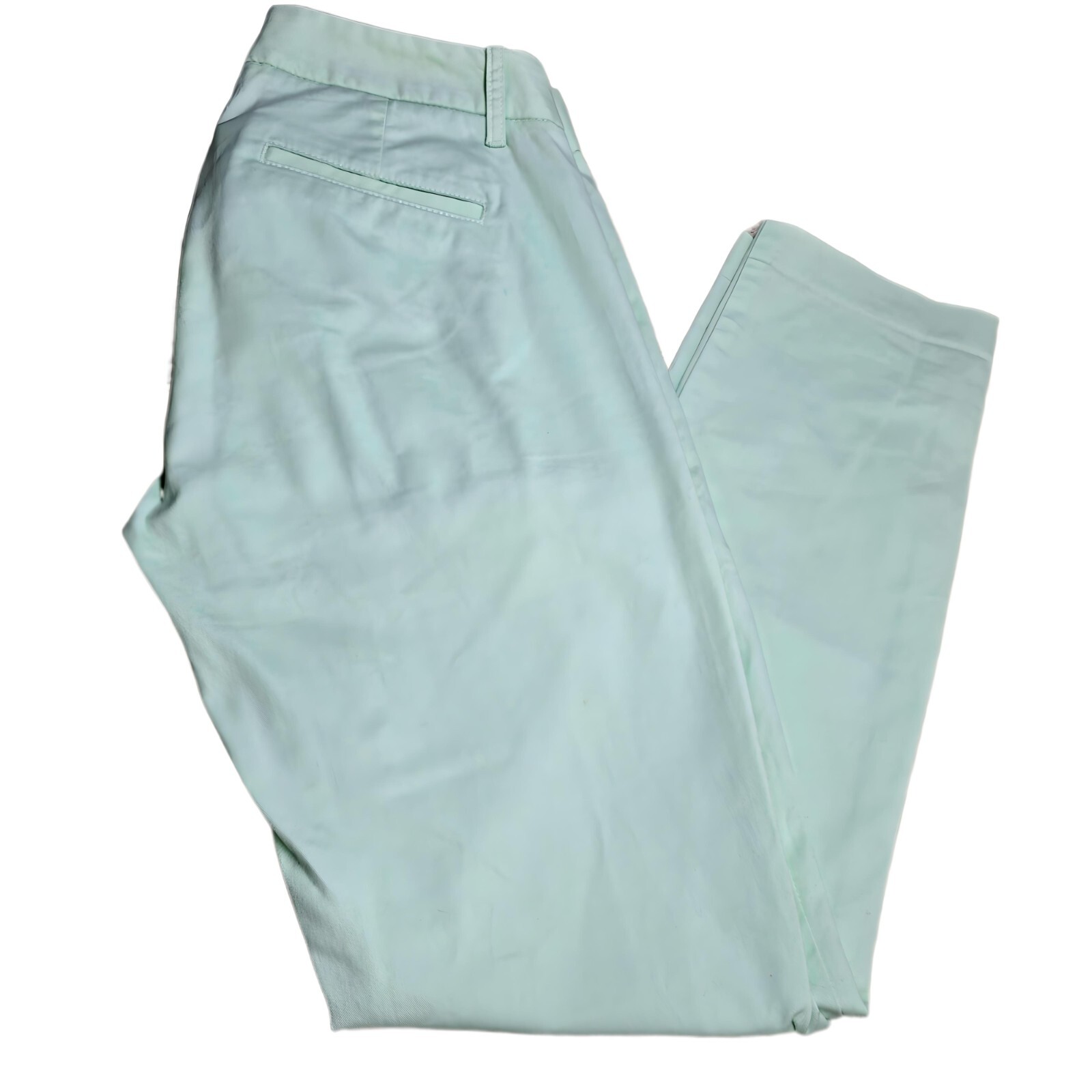 J.Crew Frankie Women's Tapered Chino Pants – Size 0, Stretch, Light Green Twill