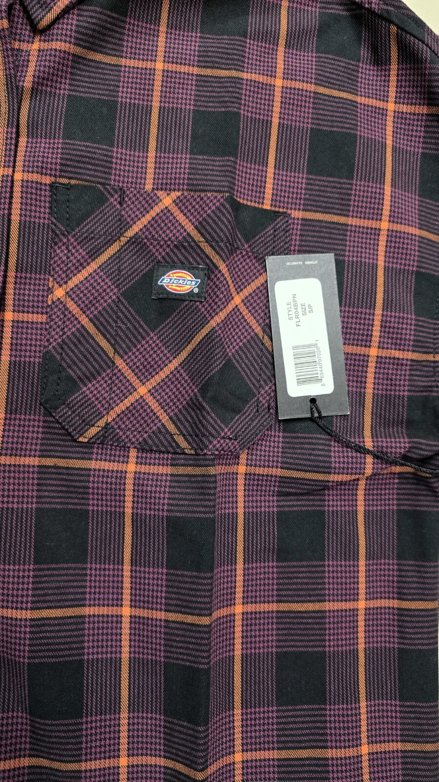 Dickies Women's Bakerhill Oversized Shirt | Long Sleeve | Wine Plaid | Size S
