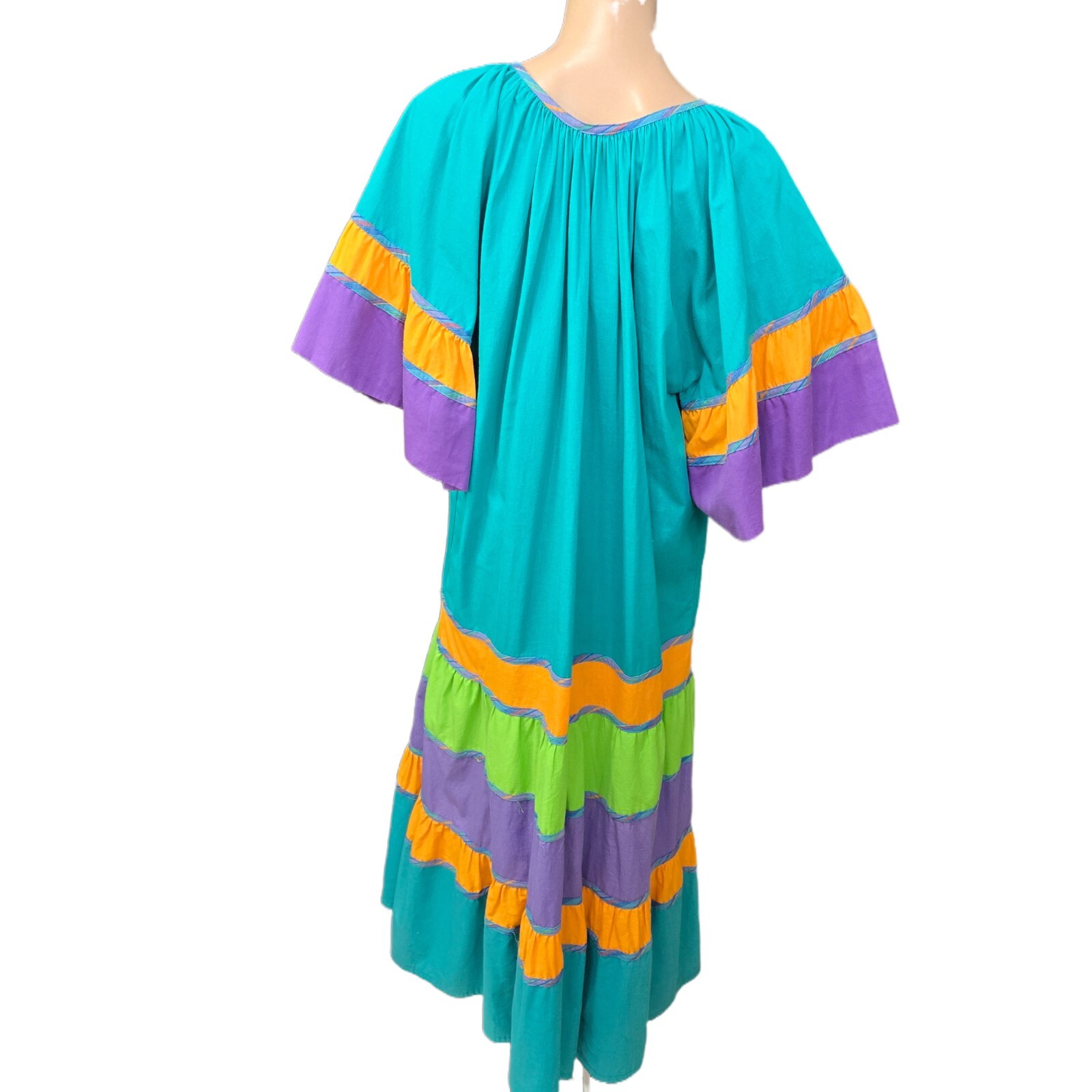 Bueno Flamboyan Women's Vintage 80s Maxi Dress - Bold & One of a Kind