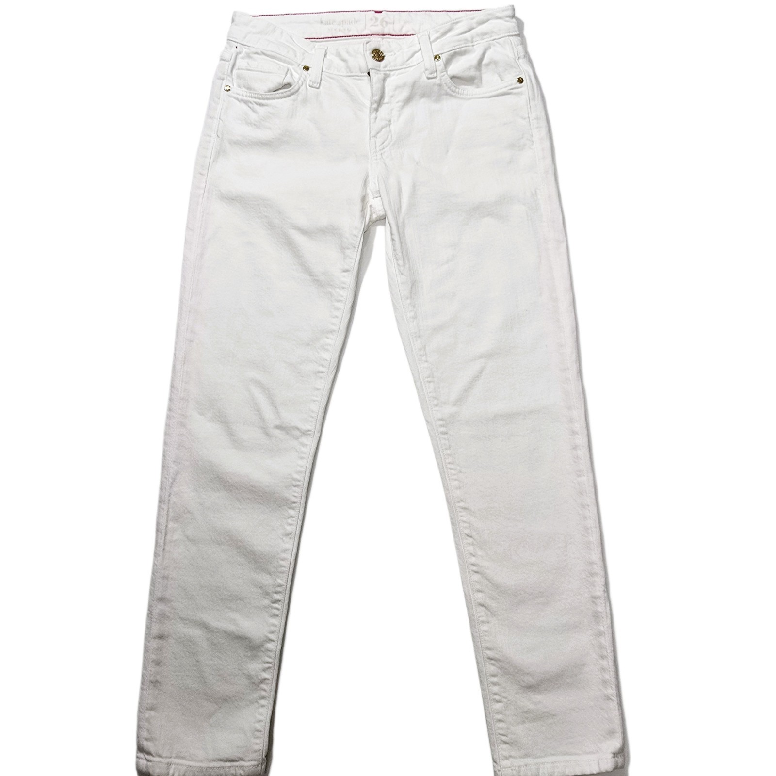 Kate Spade Broome Street Women’s White Capri Jeans Size 26 Slim Fit Stretch