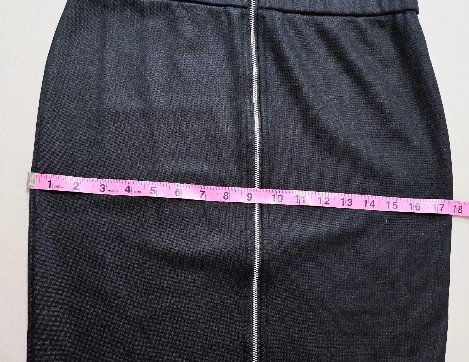 State Mid-length Skirt (Size M): Black with Stunning Back Zipper