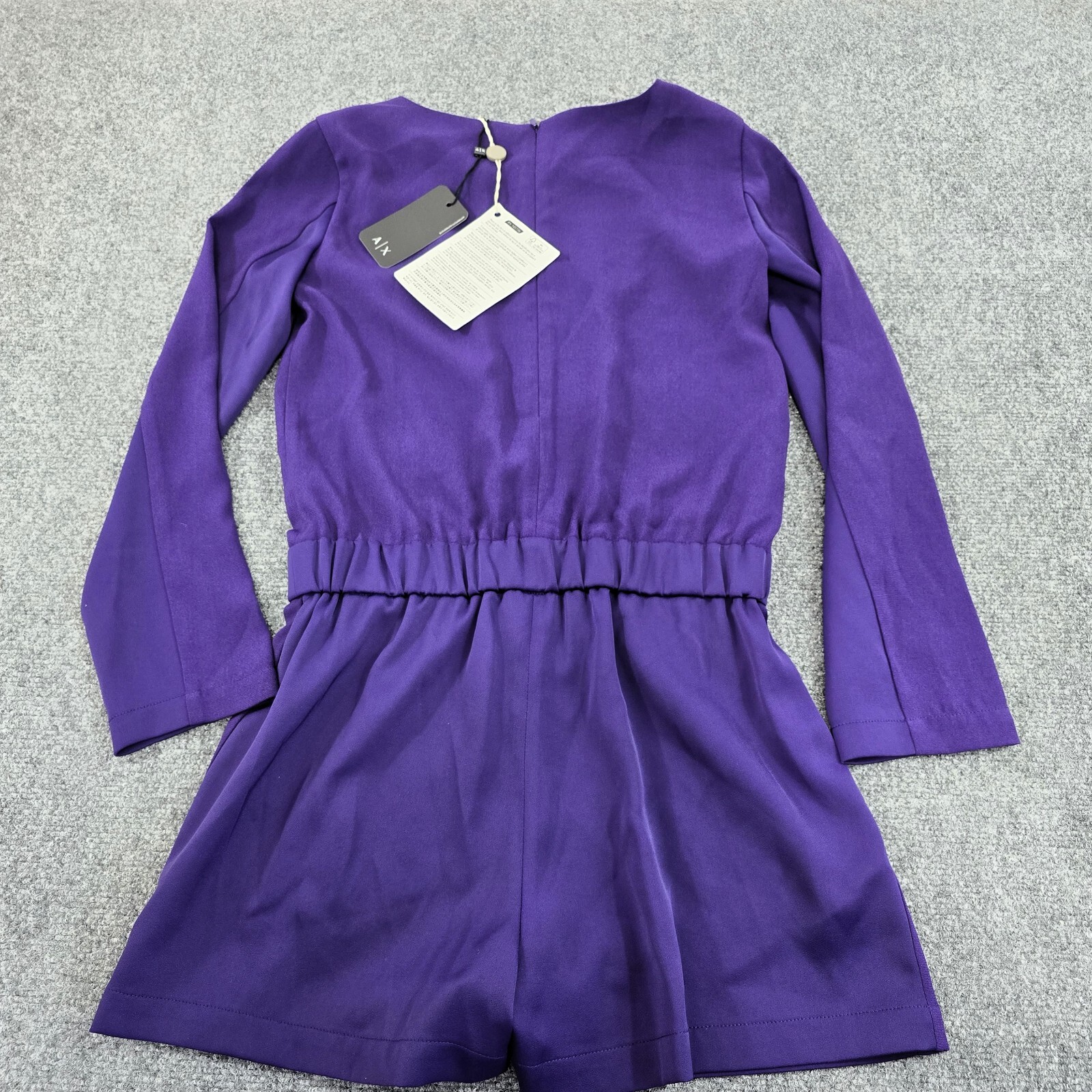 Armani Exchange Purple Long Sleeve Women's Romper – Size 2, New with Tags