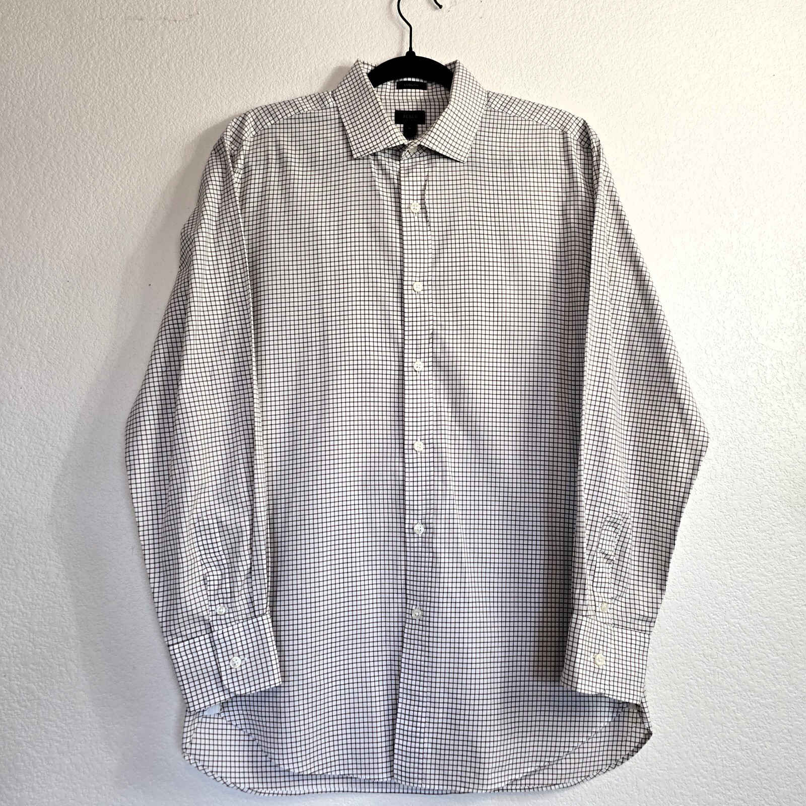 J.Crew Ludlow 120s 2-Ply Men’s Dress Shirt – Size Medium – Brown & White Check