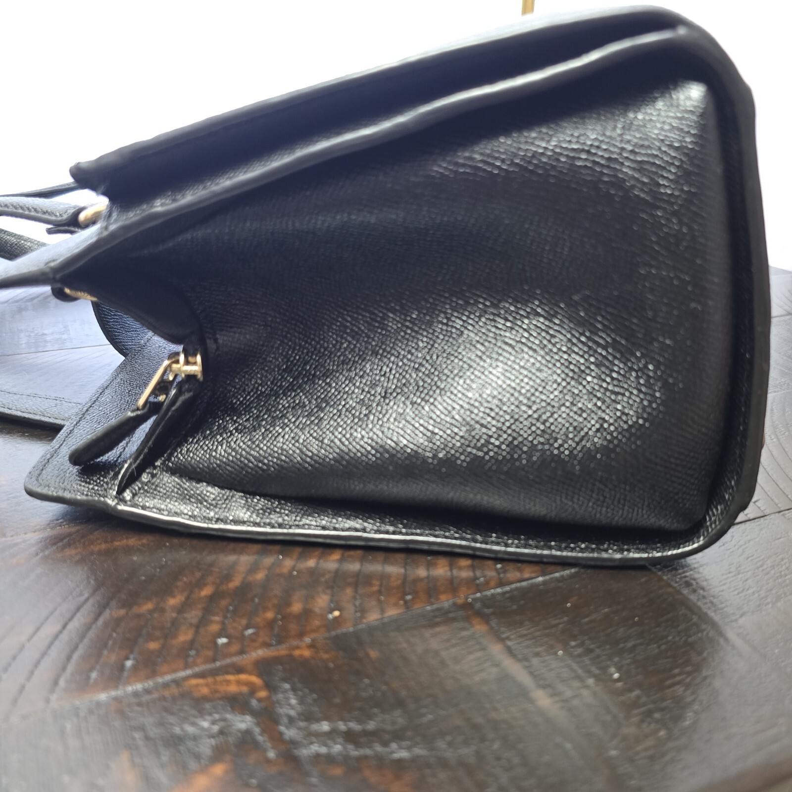 Coach Avary Carryall in Black Crossgrain Leather with Gold-Tone Hardware