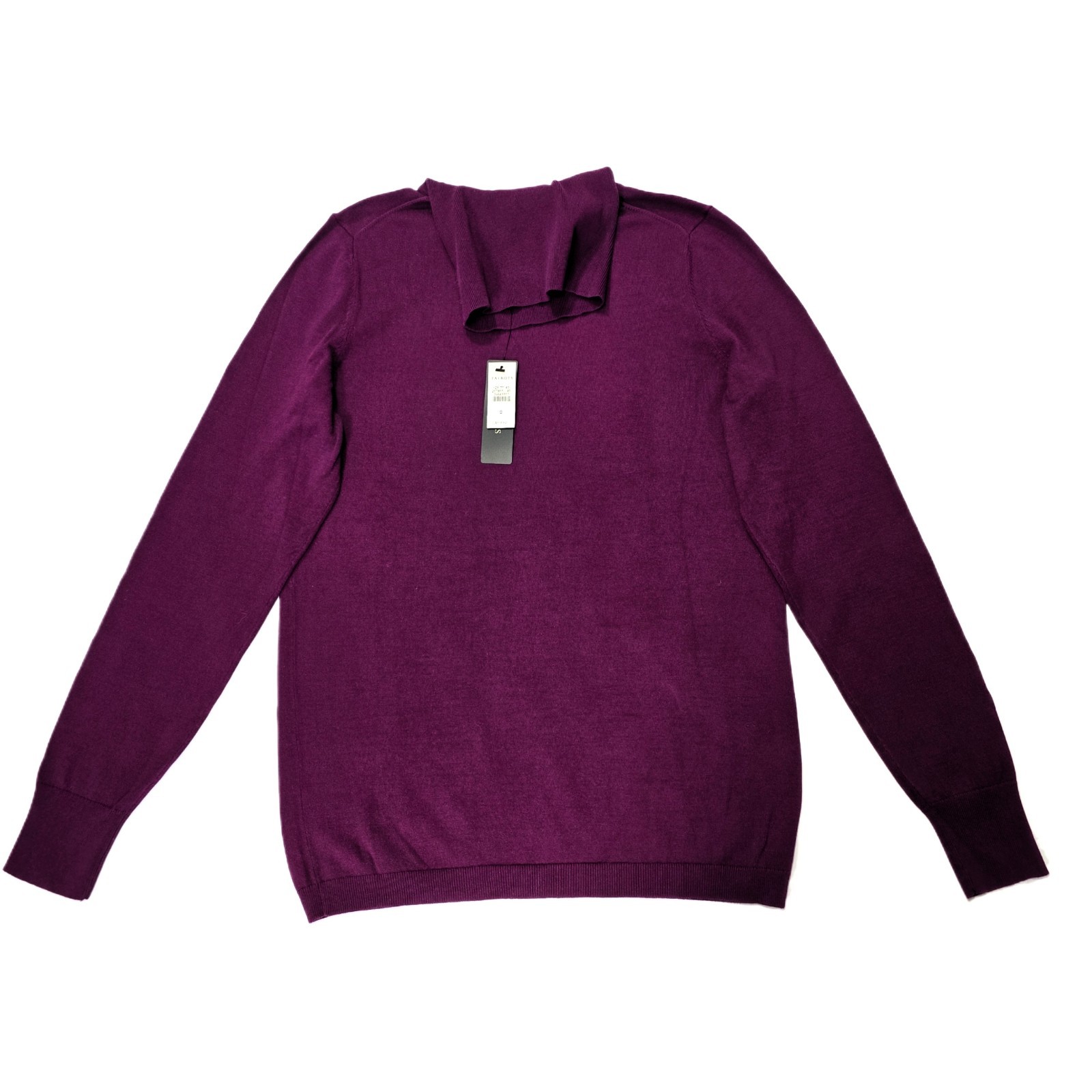 Talbots Women’s Purple Wine Turtleneck Sweater Long Sleeve Knit Size S NWT