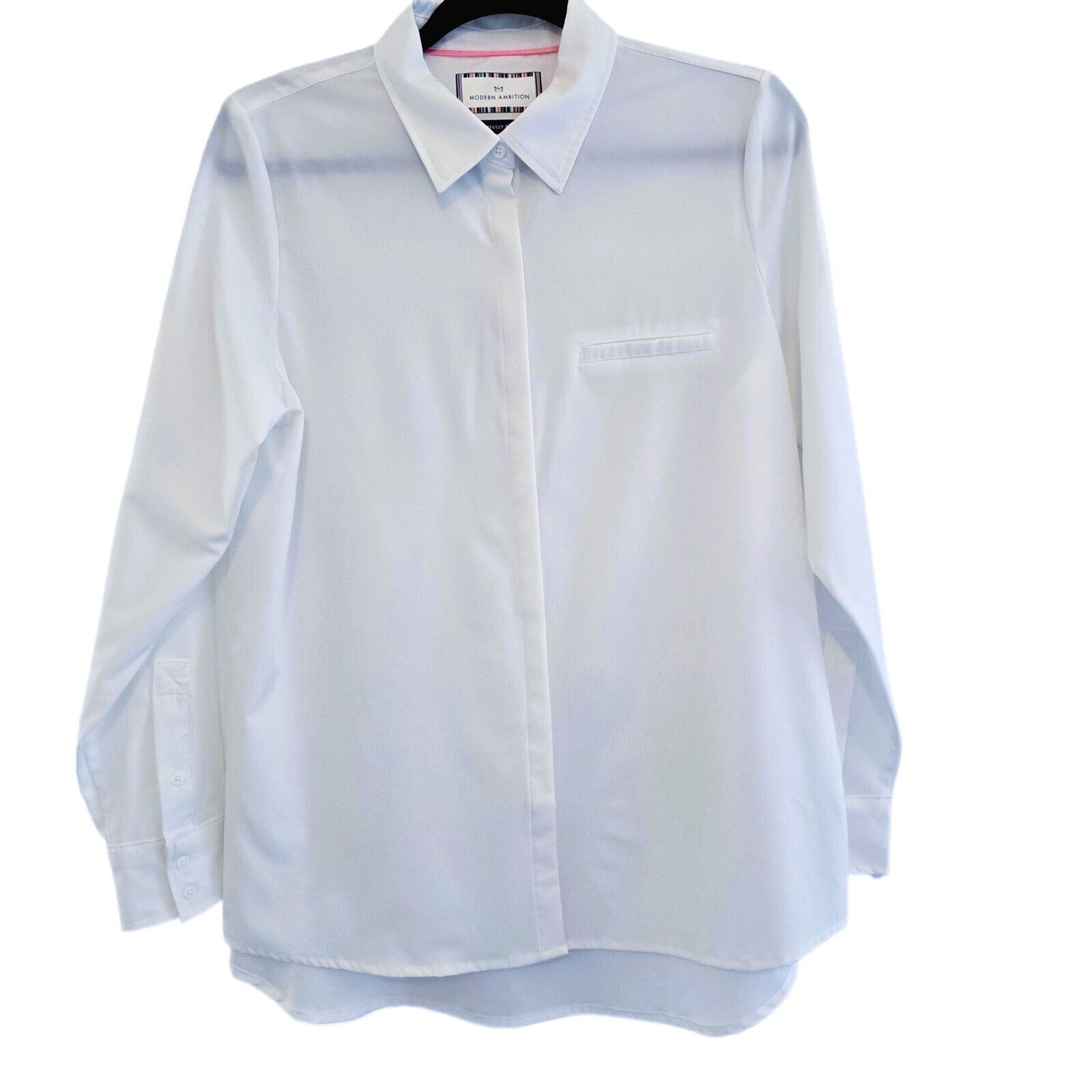 Modern Ambition Women's Delightfully Technical Travel Shirt – Size S White