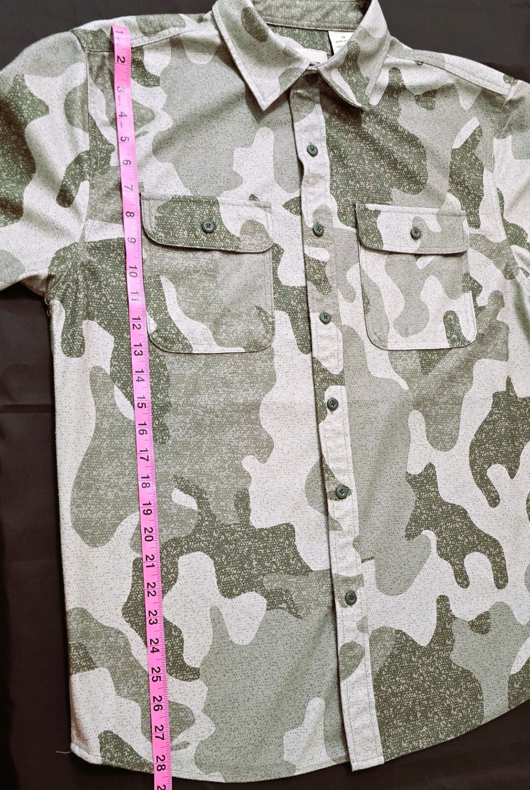 Victory Outfitters Men’s Long Sleeve 2-Pocket Shirt – Gray Camo – Size Medium