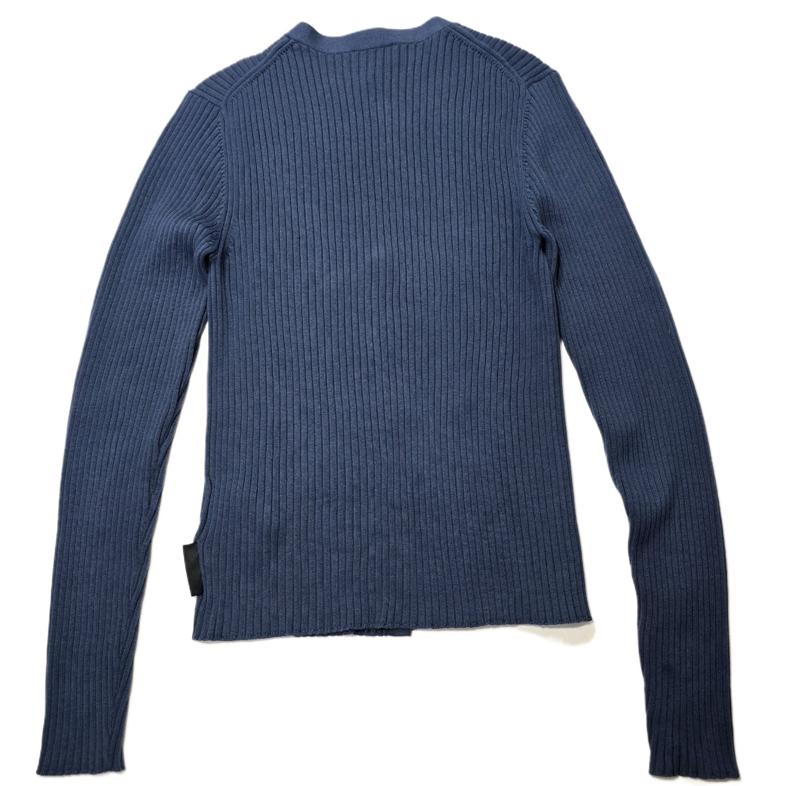 Calvin Klein Women’s Ribbed Cotton Cardigan Sweater Navy Blue Size M