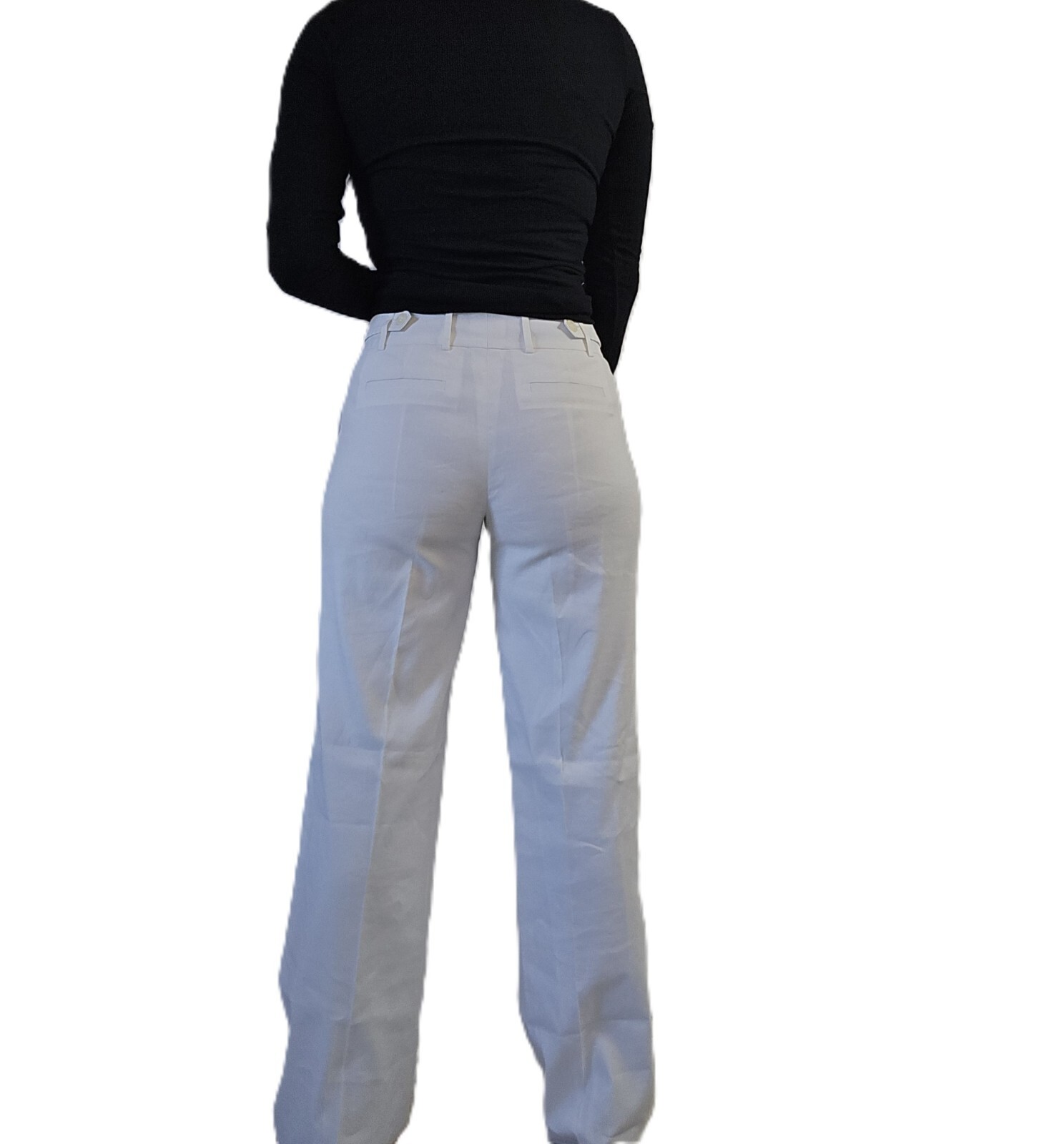 CLASSIQUES ENTIER Women’s White Linen Blend Dress Pants - Size 4 X 34 Tall