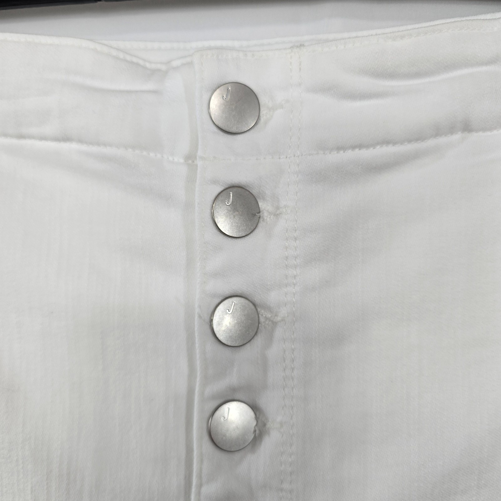 J Brand Natasha Sz 27 White High Rise Skinny Jeans Button Fly USA