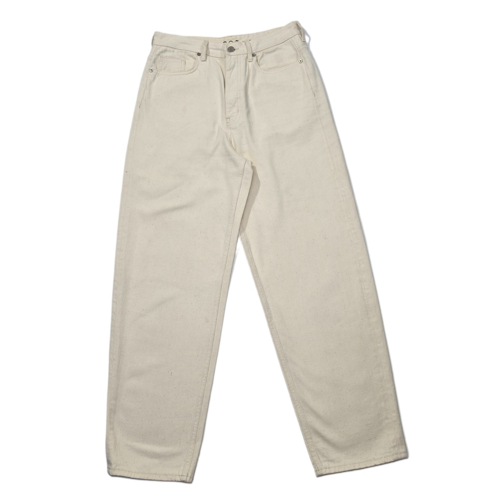 COS Tapered High-Rise Ankle-Length Jeans, Non-Stretch, Recycled Cotton, Size 27
