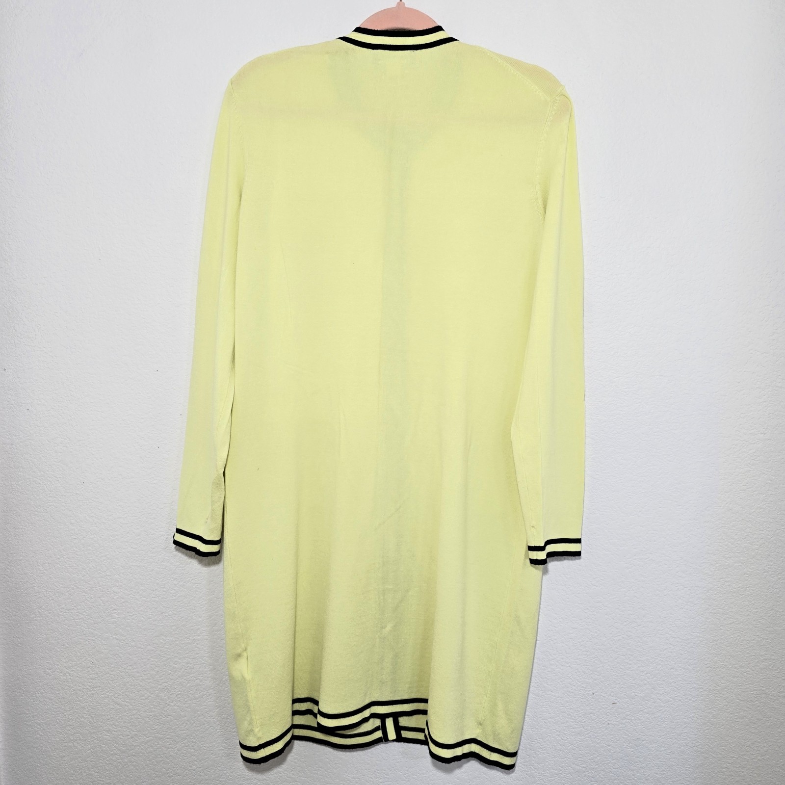 Karl Lagerfeld Paris Sweater Day Dress Long Sleeve Green Black M