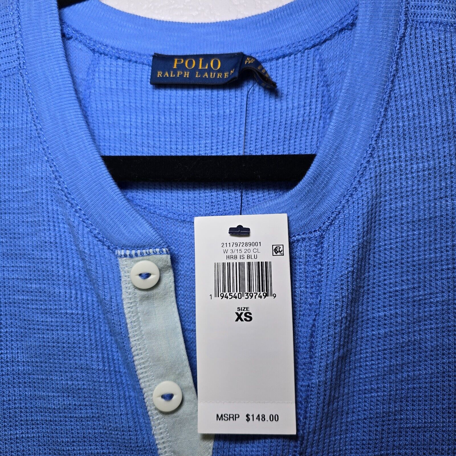 Polo Ralph Lauren Women's Henley Maxi Dress | Blue | Size XS | NWT