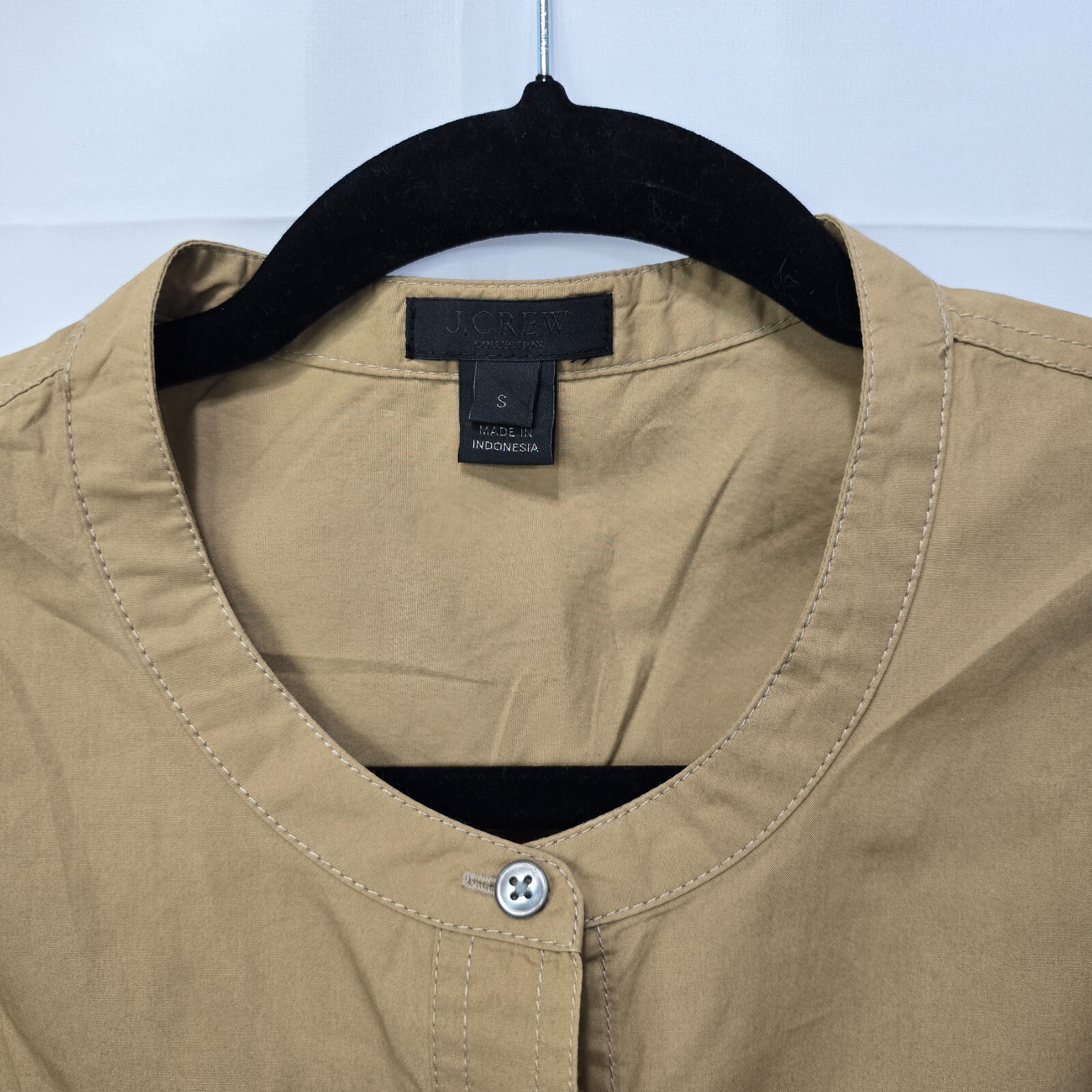 J.Crew Collection Women's Tan Button-Down Shirt Dress – Size S