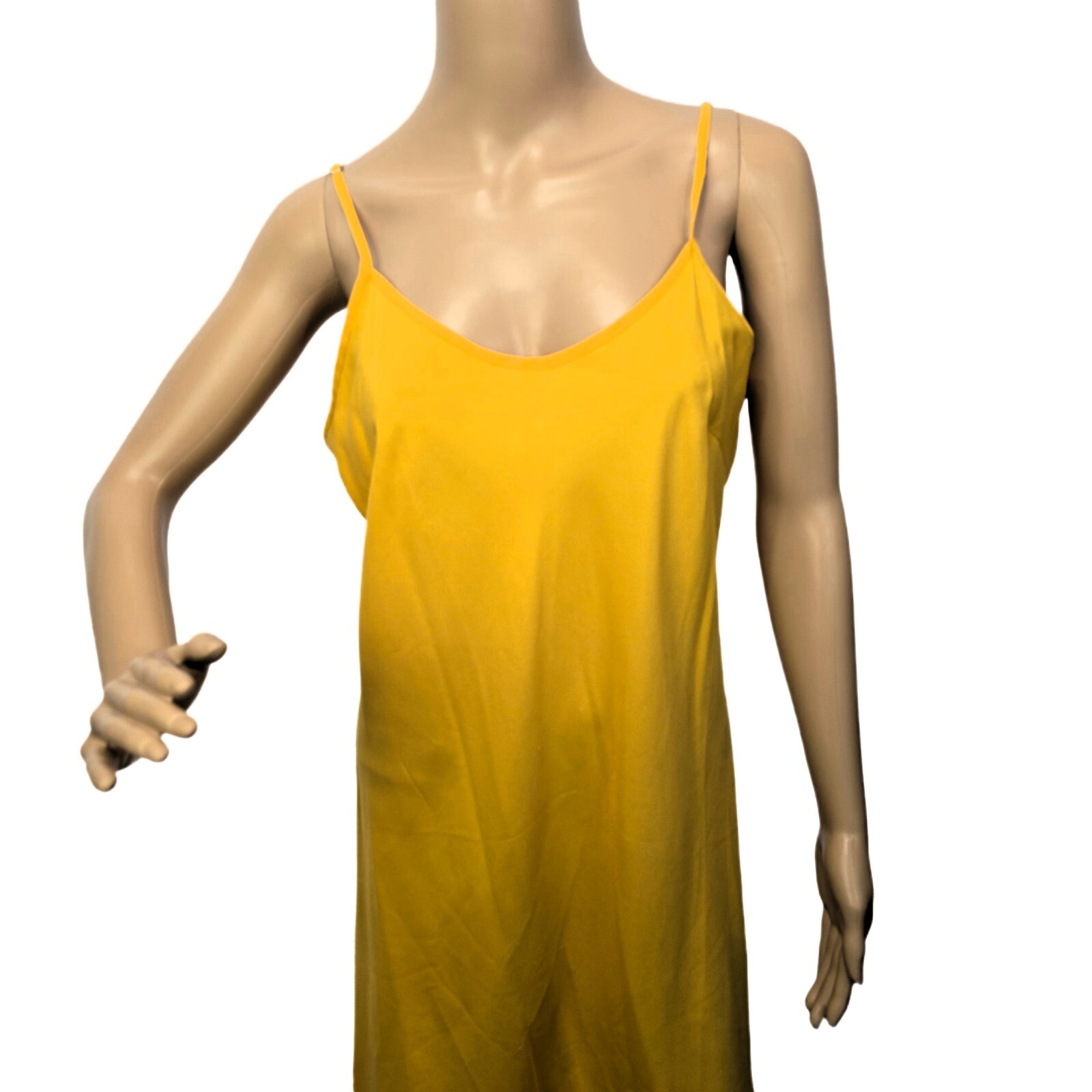 NANETTE LEPORE Women's Yellow Slip Dress – Spaghetti Straps, Size 10