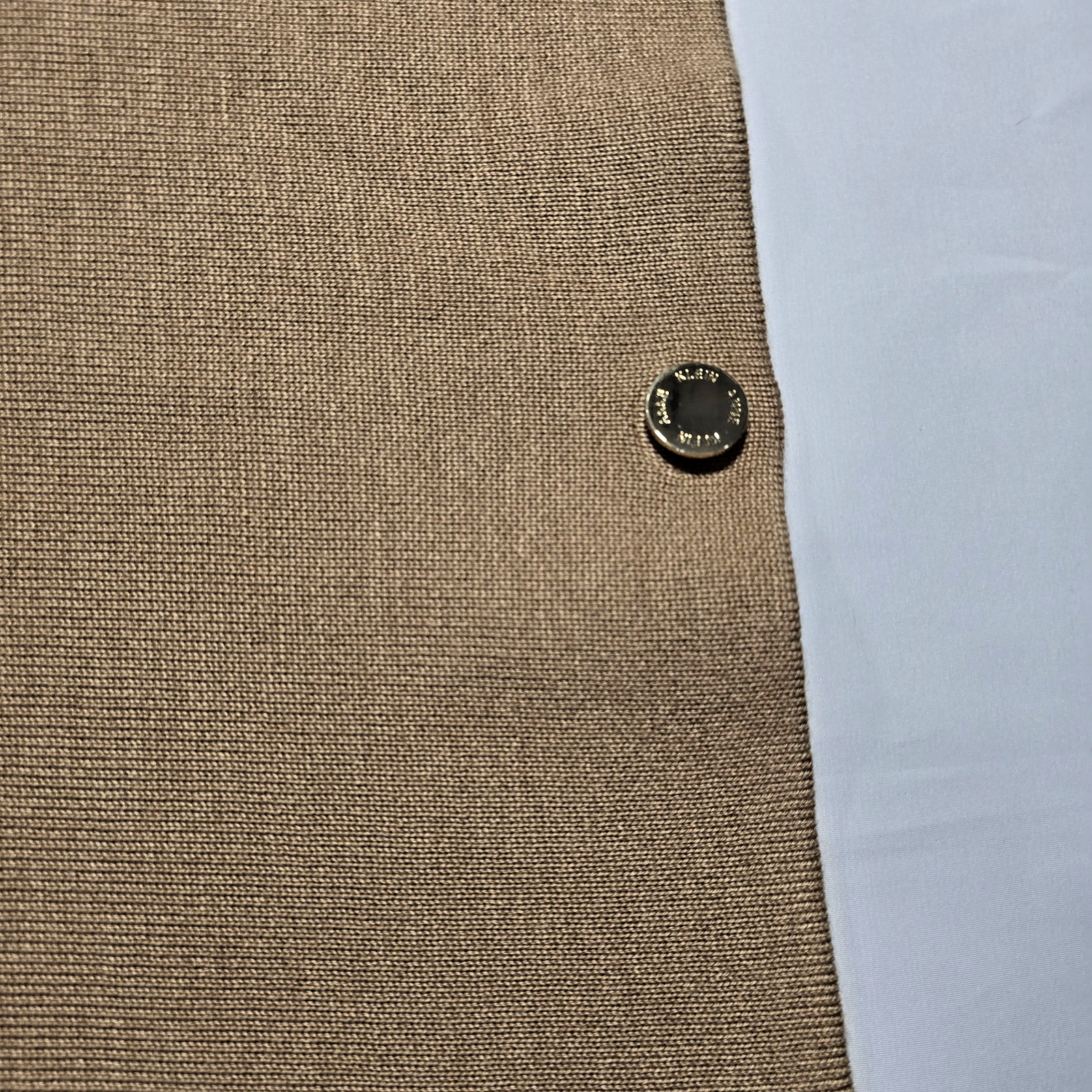 Anne Klein Double Face Poncho Sweater Size L Tan Cream Split Collar