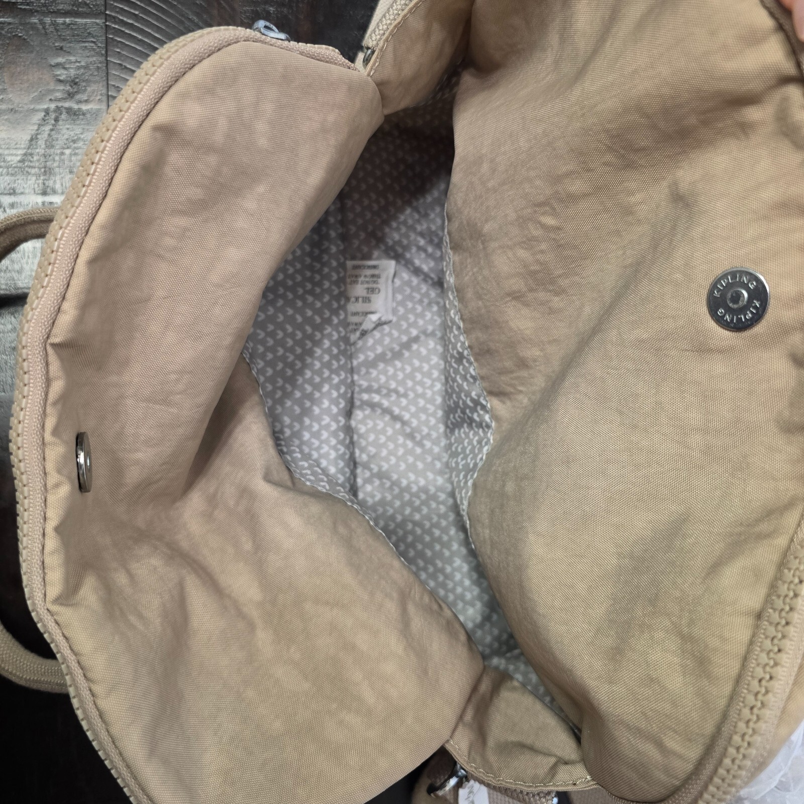 Kipling Dania Large Handbag – Aged White BL | 3 Compartments