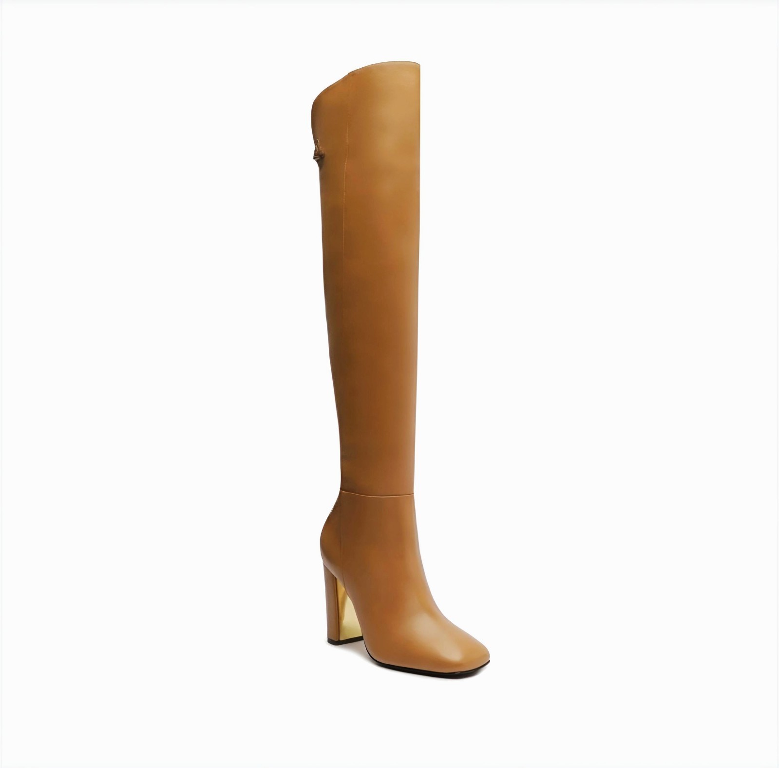 SCHUTZ Austine Women’s Over-the-Knee Leather Boot Tan Size 9B NEW