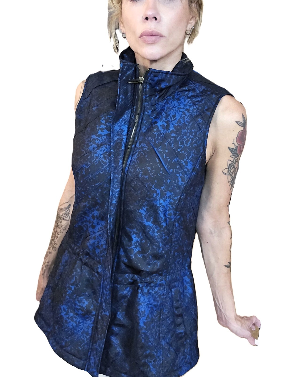 Coldwater Creek Vest - Women's Medium (Sizes 10-12) - Blue & Black