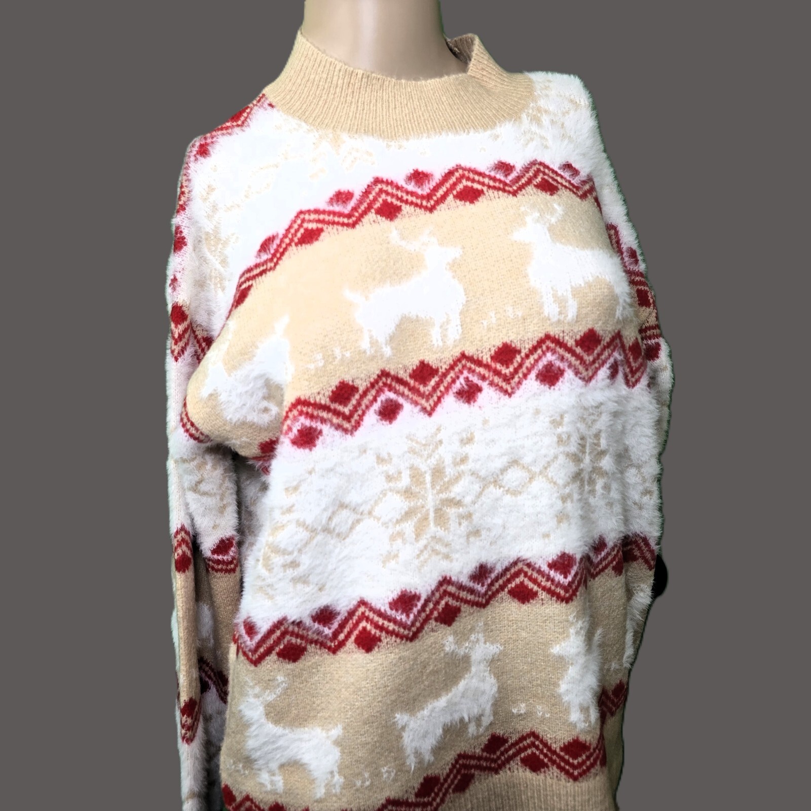 Cocobleu Women's Cozy Christmas Sweater – Festive & Soft – Size M