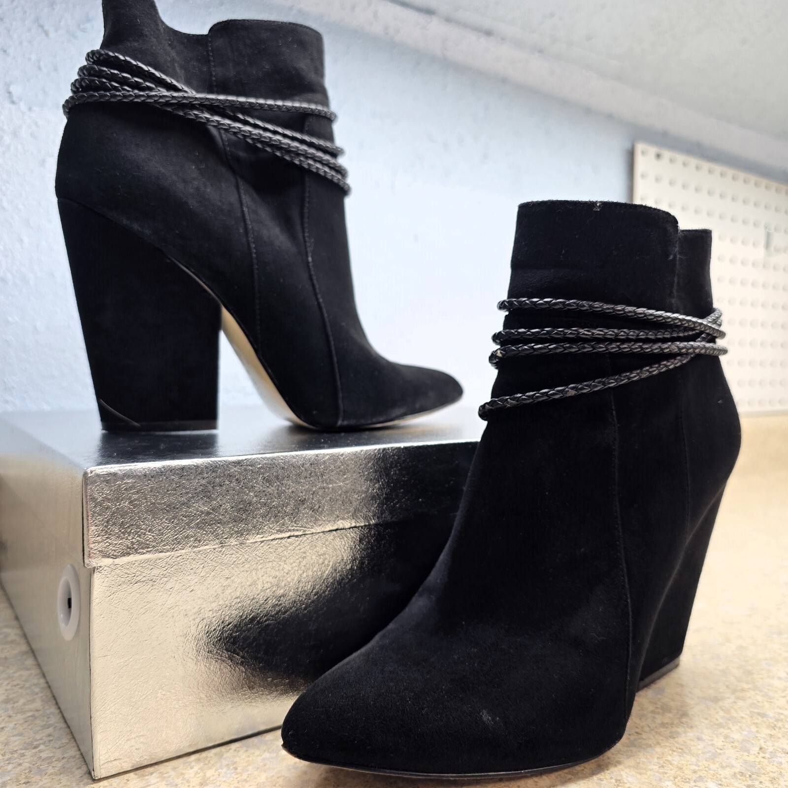 BCBGeneration Black Suede Women's Ankle Booties – Size 7