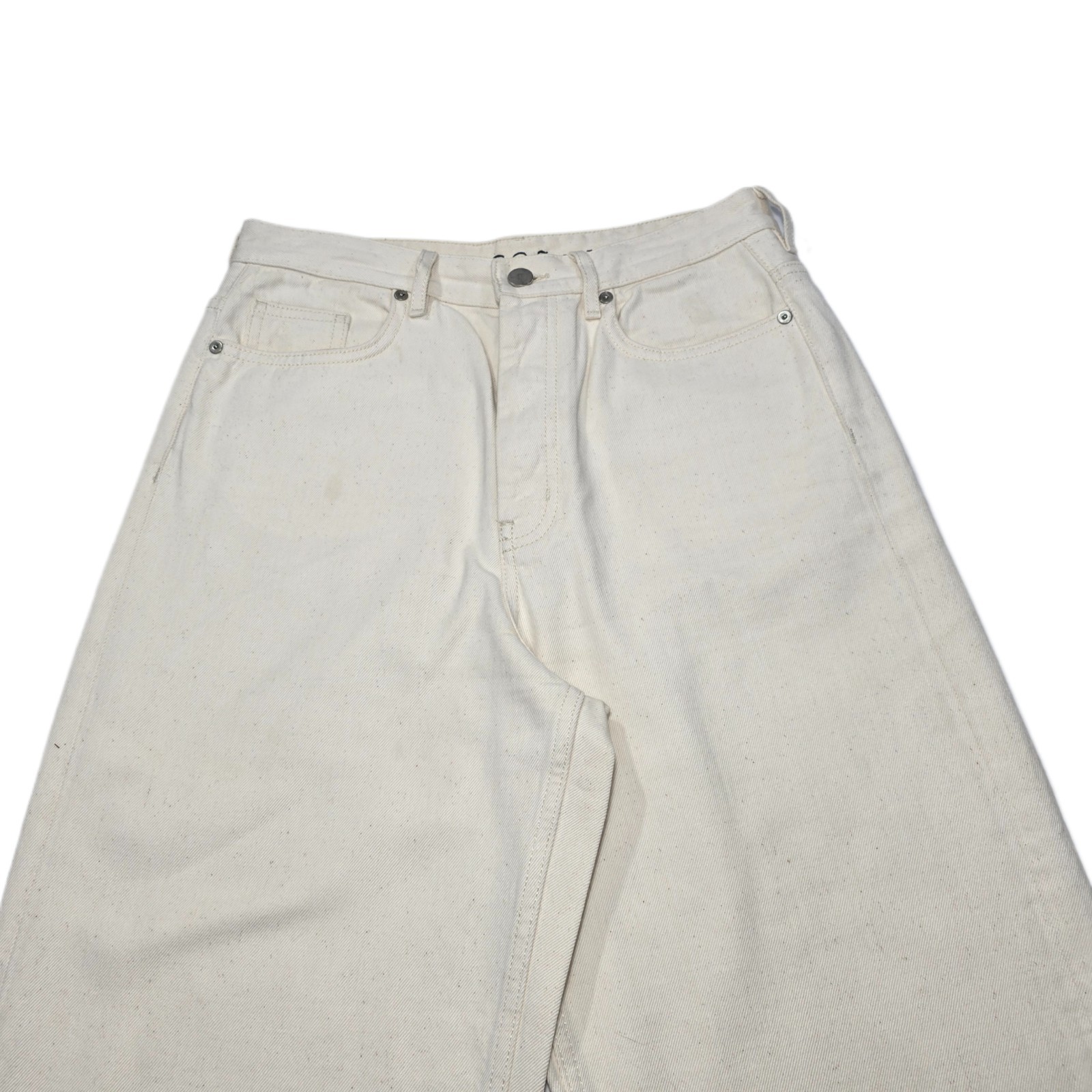 COS Tapered High-Rise Ankle-Length Jeans, Non-Stretch, Recycled Cotton, Size 27