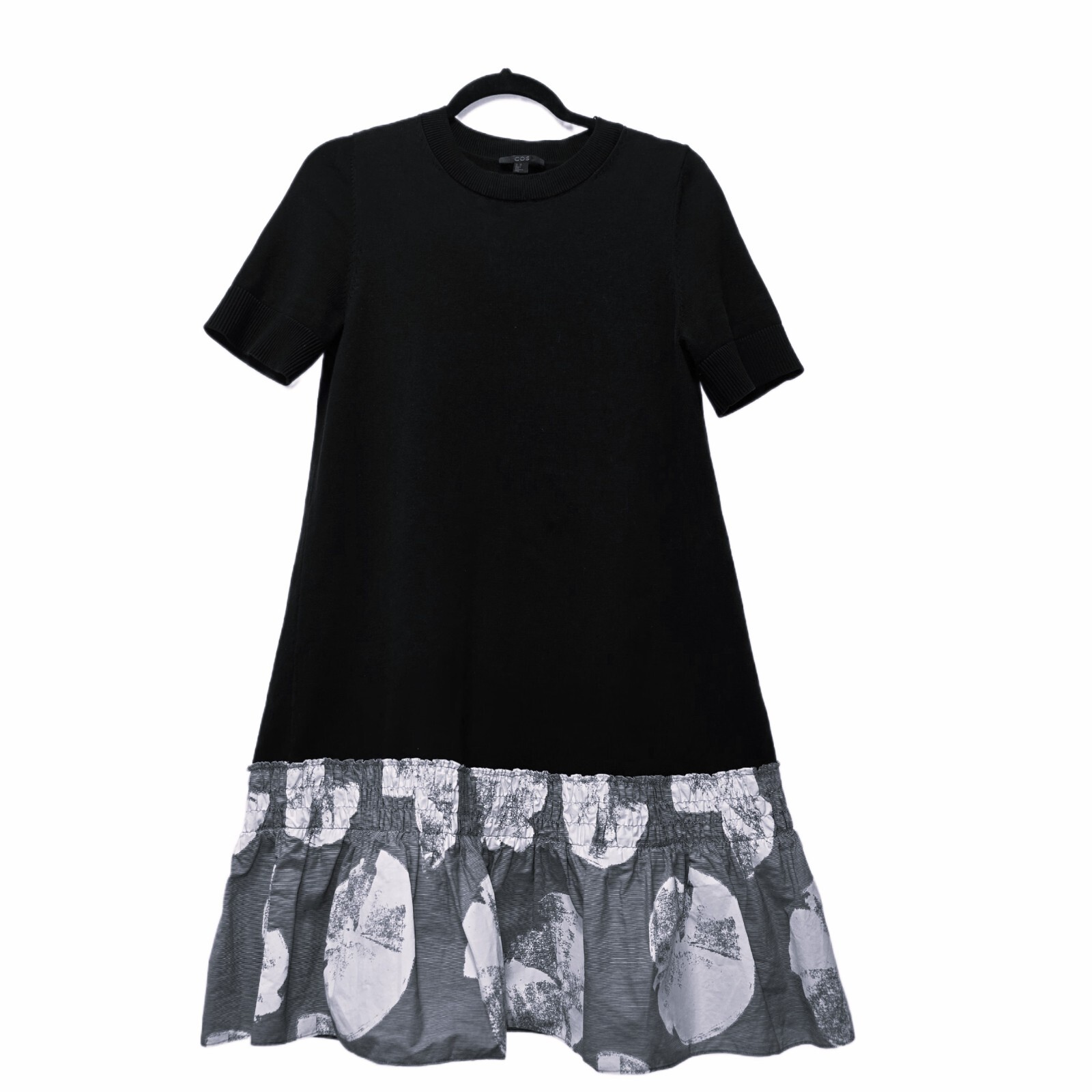 COS Women’s Smocked Panel A-Line Dress – Black, Size XS