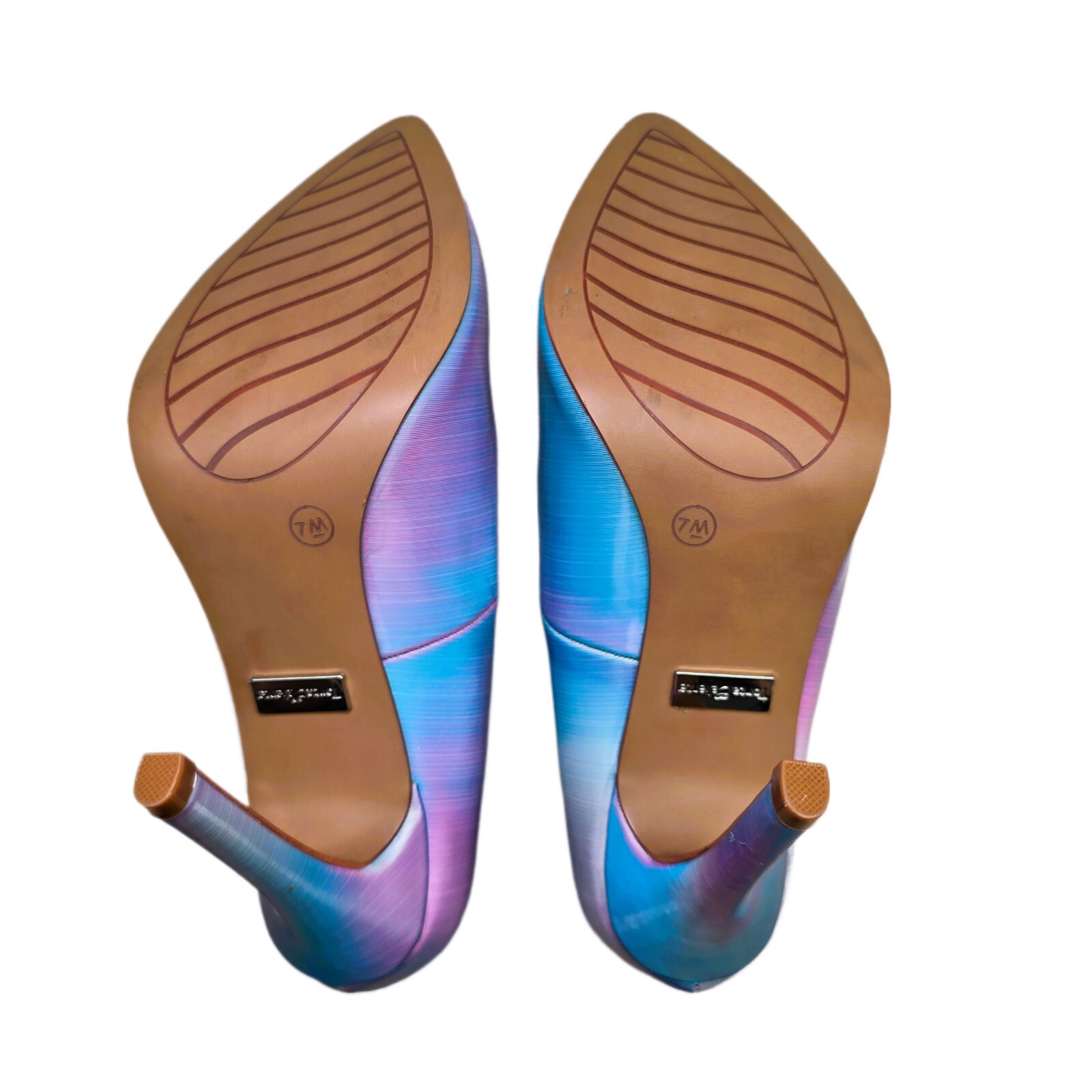 Torta Caliente Womens Iridescent Stiletto Heel Shoes Size 7M Mermaid Fairy Fair