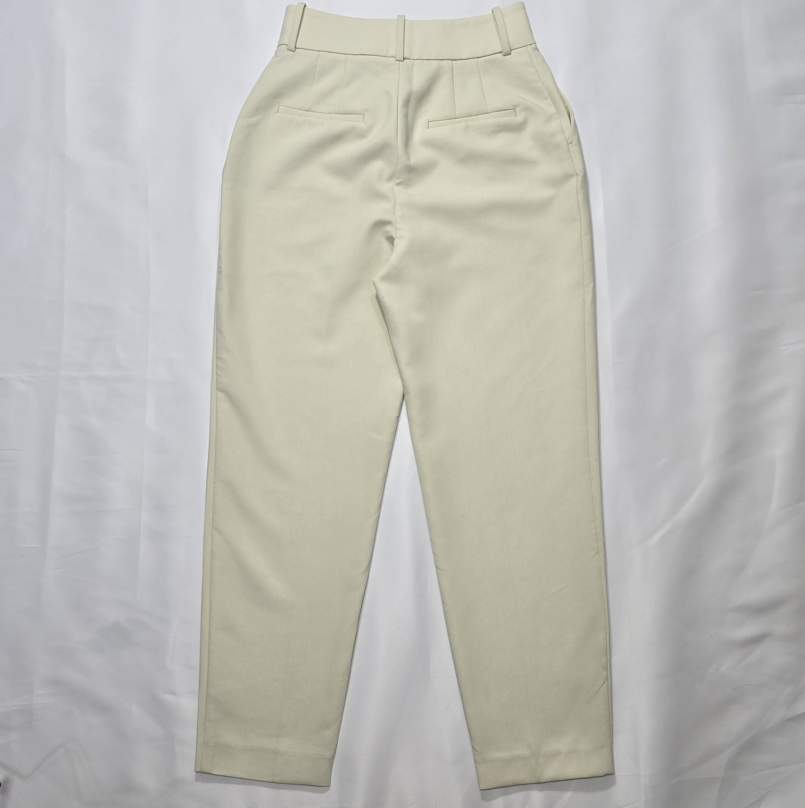 Zara Women’s High Waist Cream Ivory Ankle Dress Pants Size S