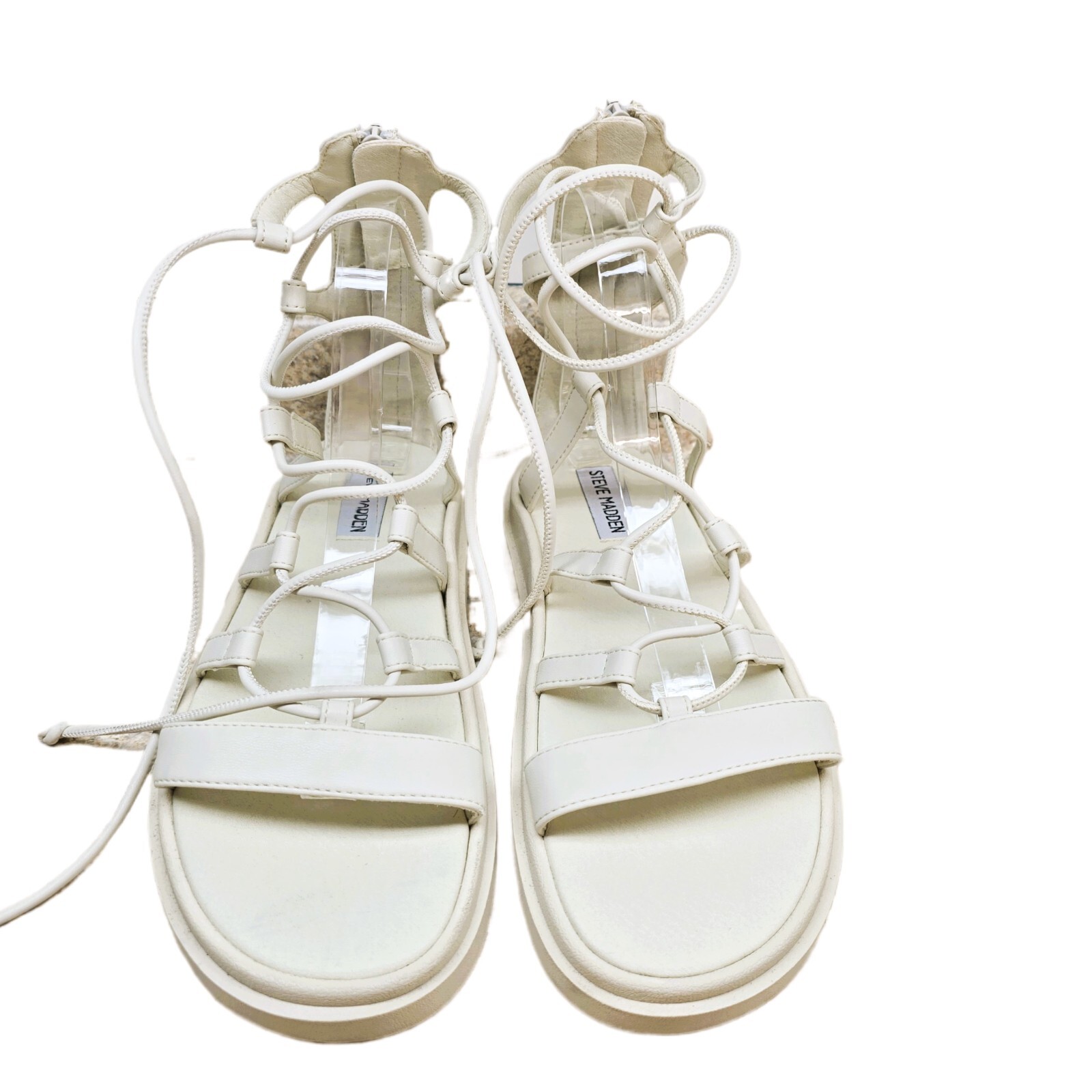 Steve Madden Mel Gladiator Sandals – Bone – Size 8.5 M | Excellent Condition