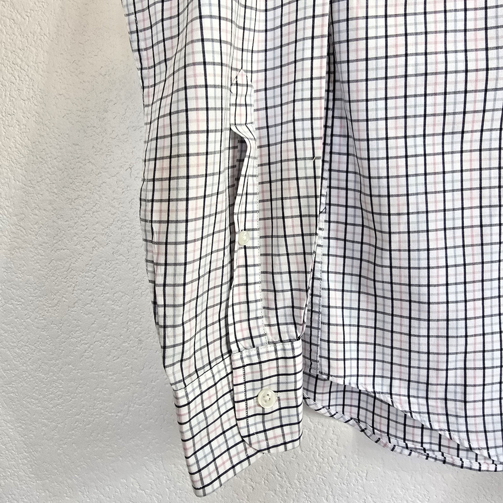 J.Crew Men's Plaid Slim Fit Shirt S White Pink Blue Long Sleeve Casual