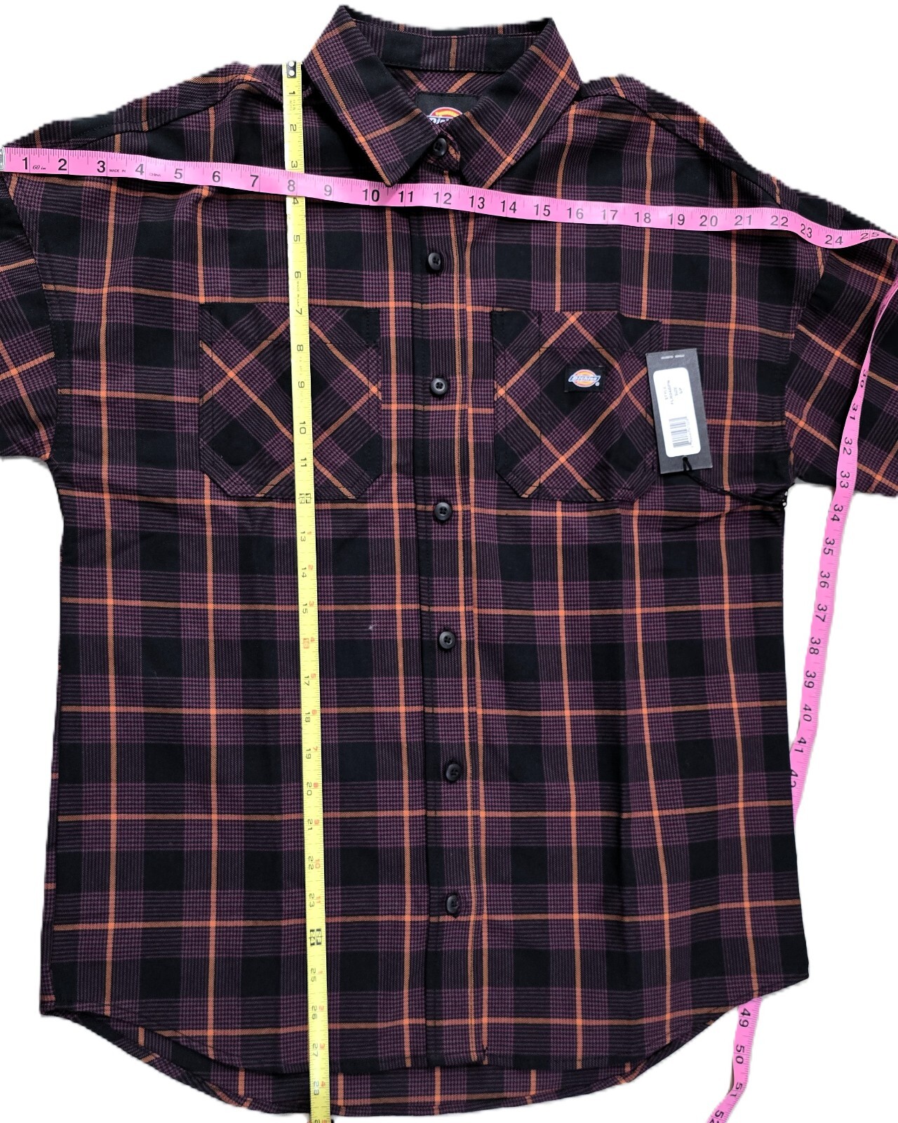 Dickies Women's Bakerhill Oversized Shirt | Long Sleeve | Wine Plaid | Size S