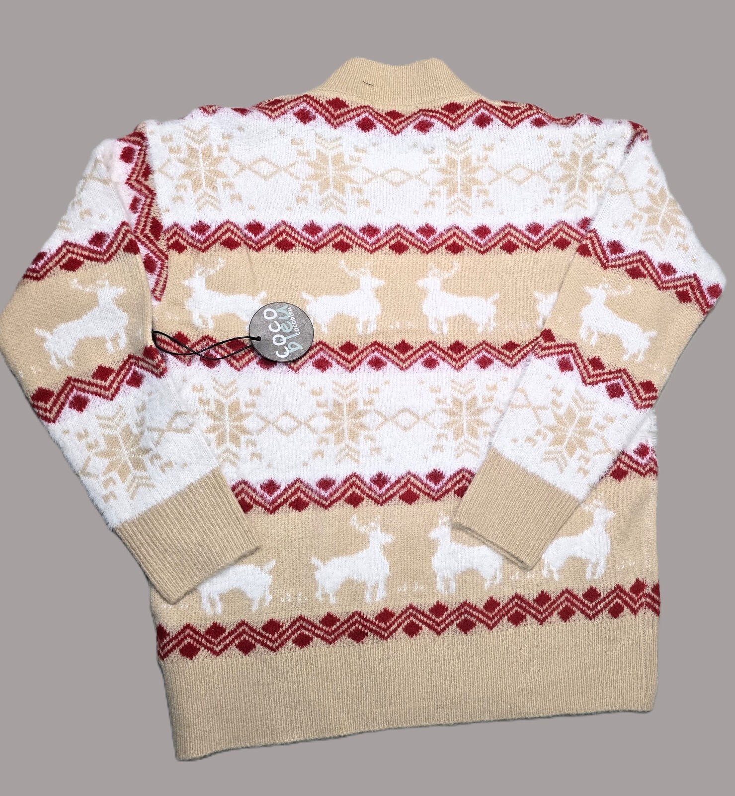 Cocobleu Women's Cozy Christmas Sweater – Festive & Soft – Size M