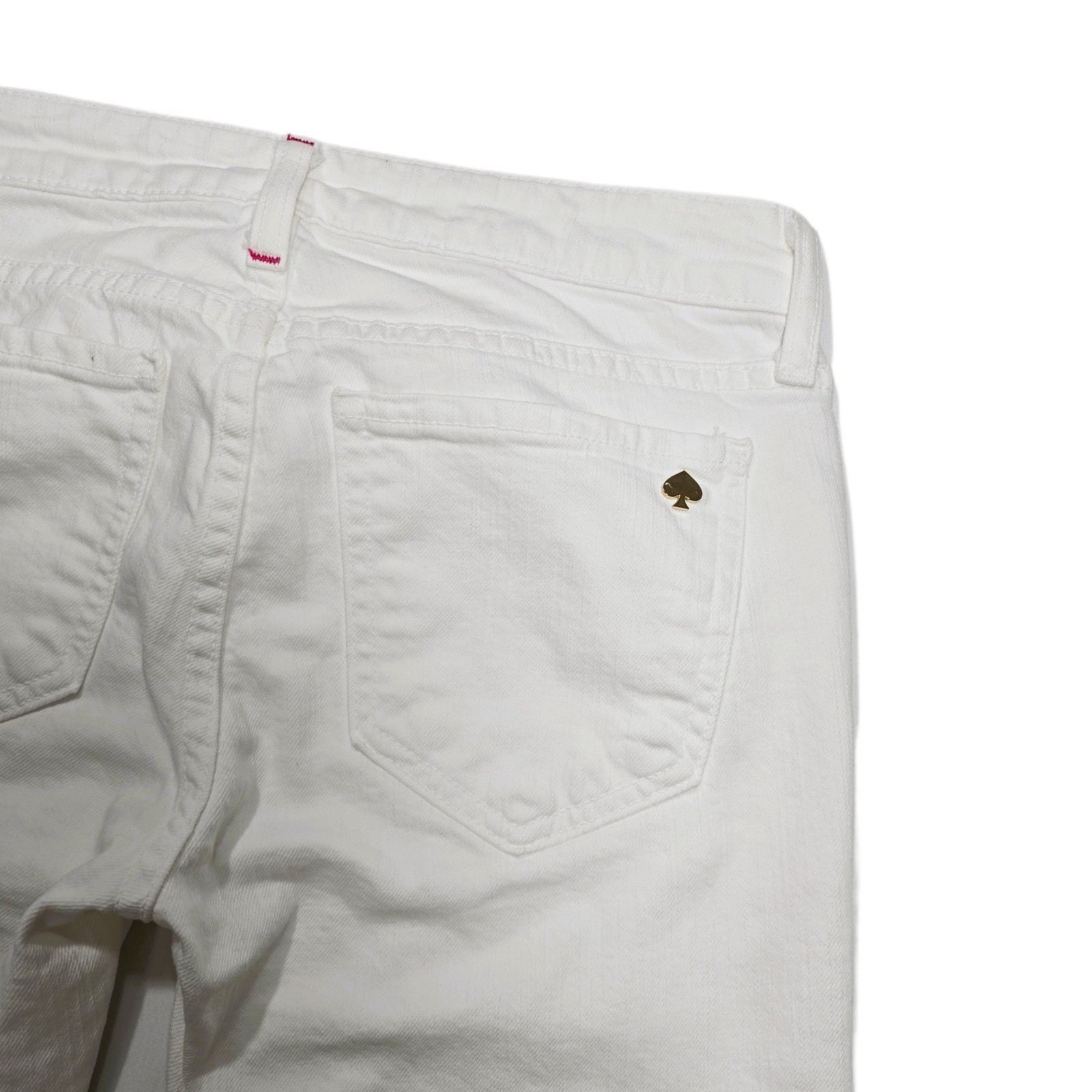 Kate Spade Broome Street Women’s White Capri Jeans Size 26 Slim Fit Stretch