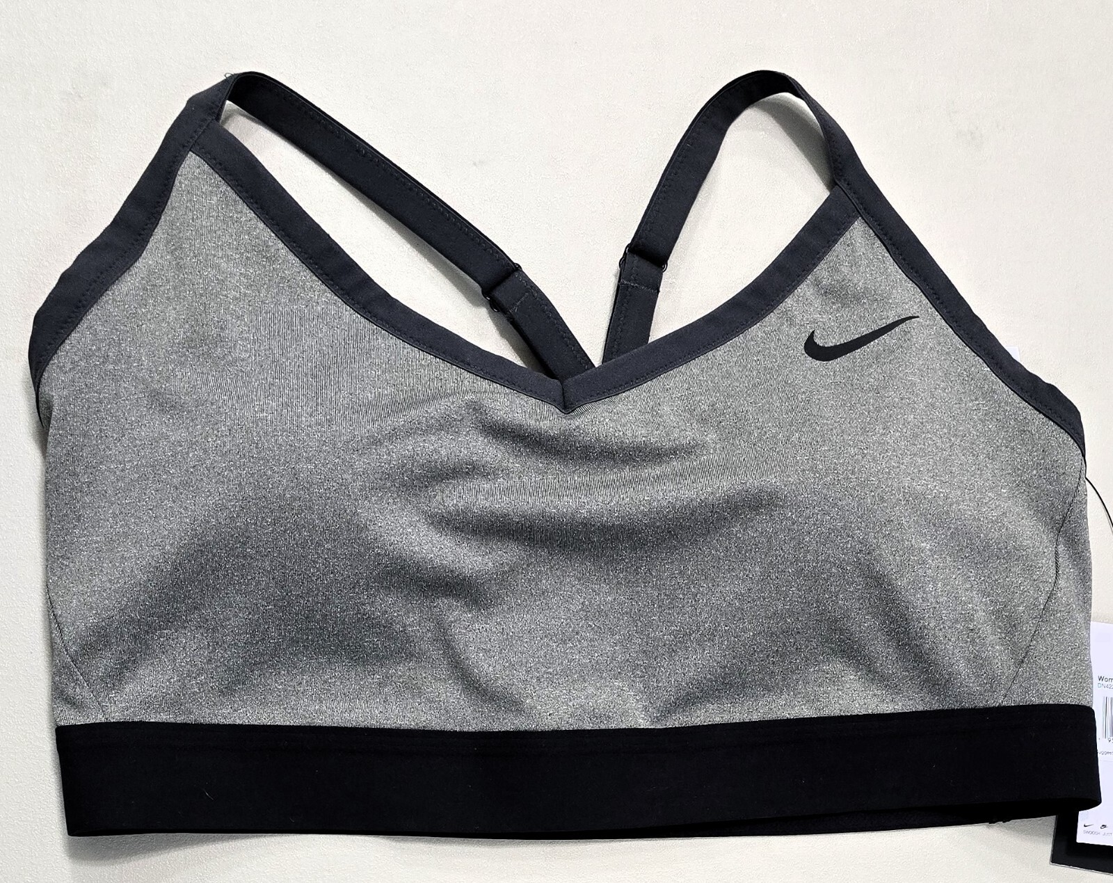 Nike Women's Pro Indy Bra Size 1X - Gray and Black - New with Tags