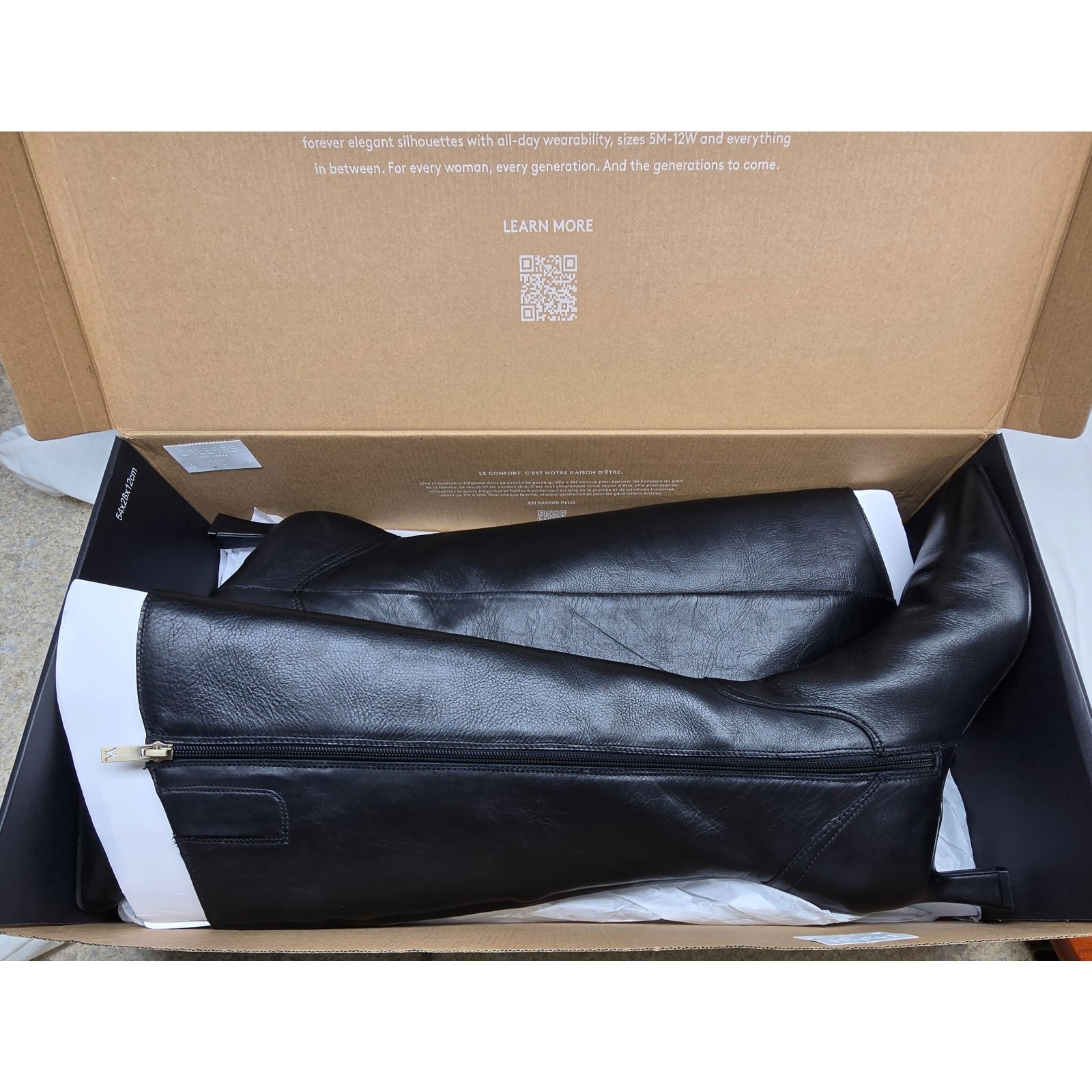 Naturalizer Deesha Women’s Black Leather Knee High Boots Size 9M