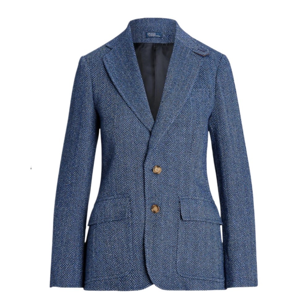 Polo Ralph Lauren Women’s Herringbone Linen Silk Wool Blazer Size 2 NWT