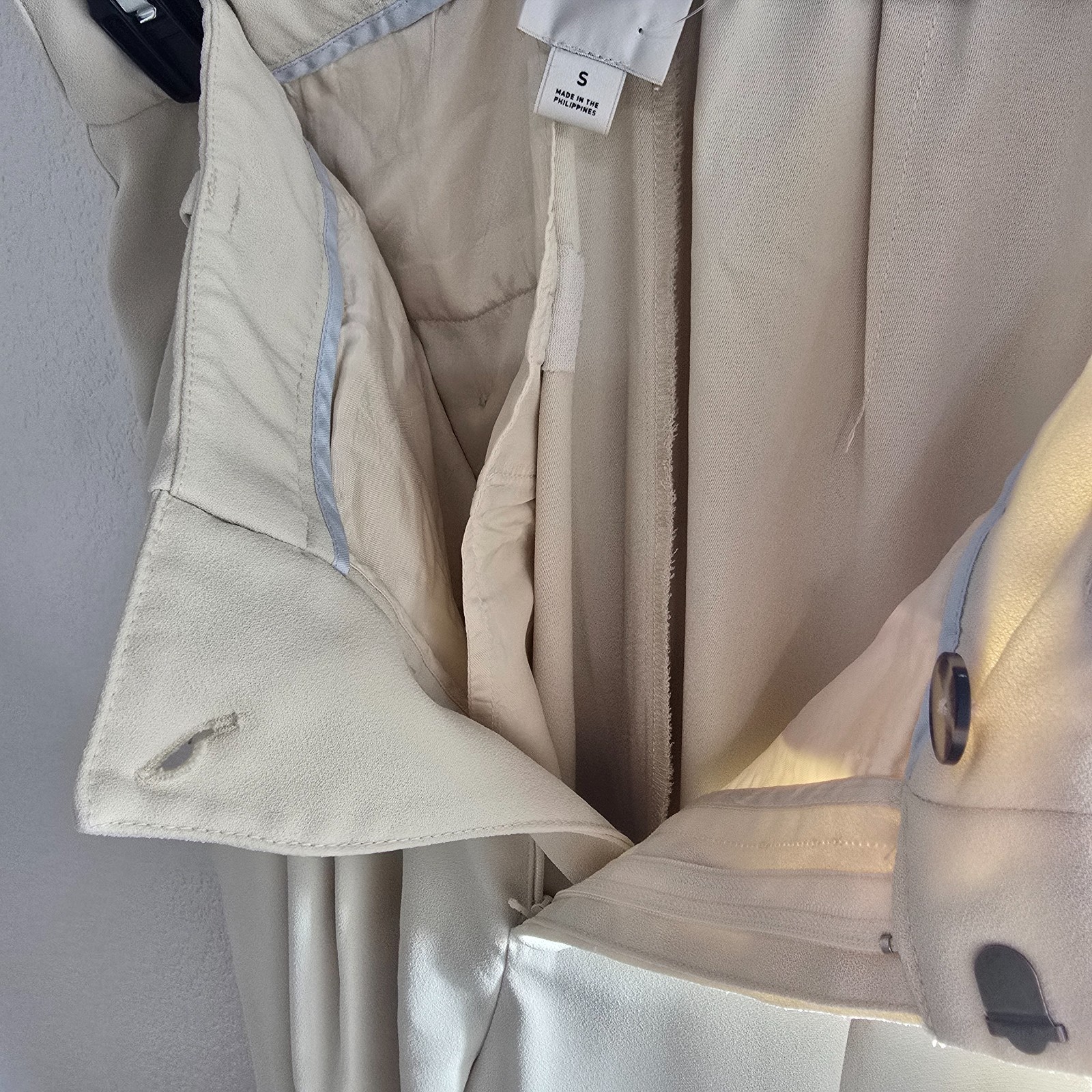 Maeve Anthropologie Avery Cream Wide-Leg Pleated Pants Women’s Size S