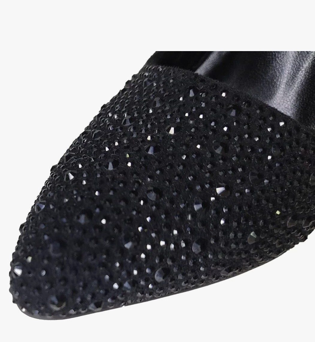 Stunning Antonio Melani Black Rhinestone Pumps - Size 8 - Perfect for You!