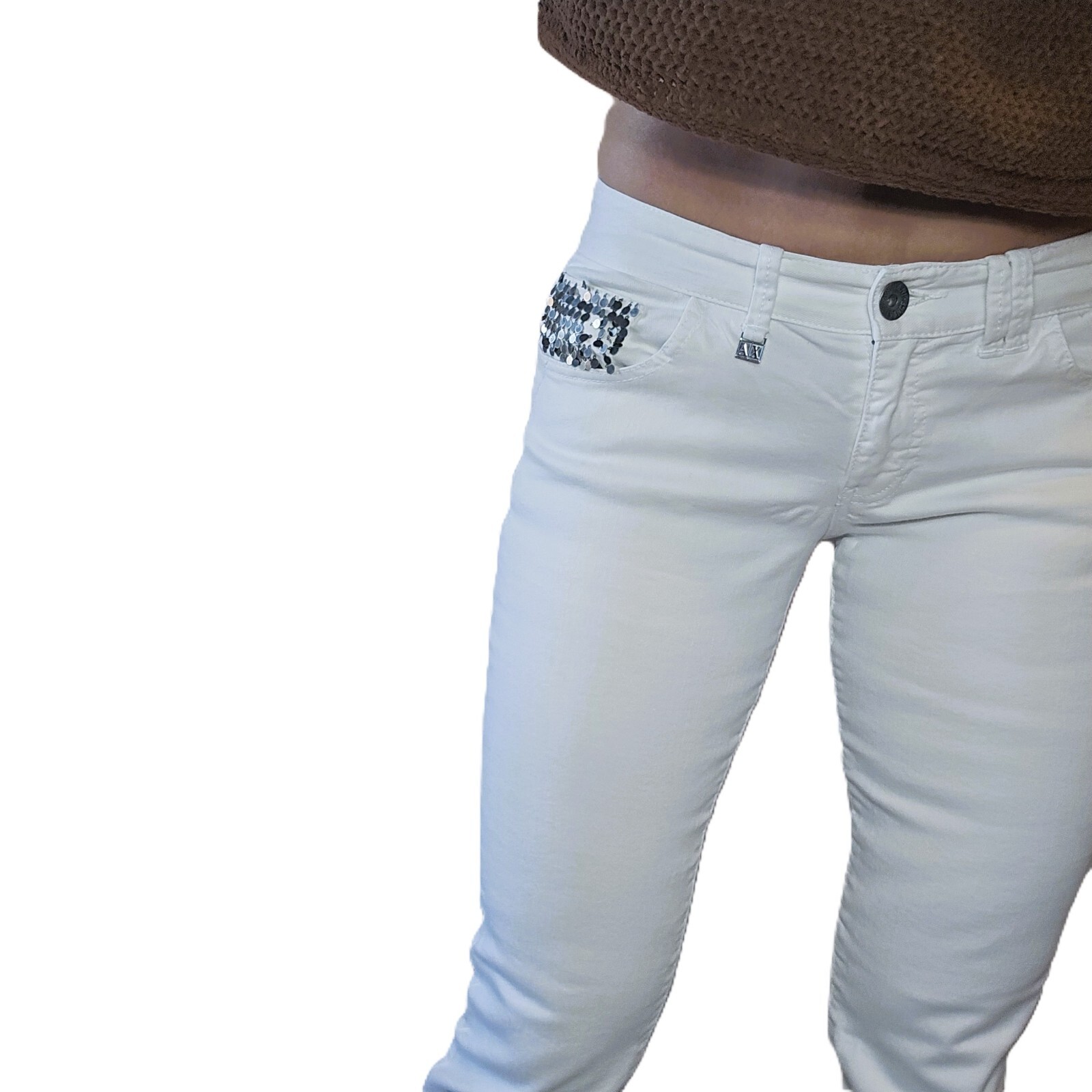 Armani Exchange Women’s Skinny White Jeans - Size 6 - Simply Stunning