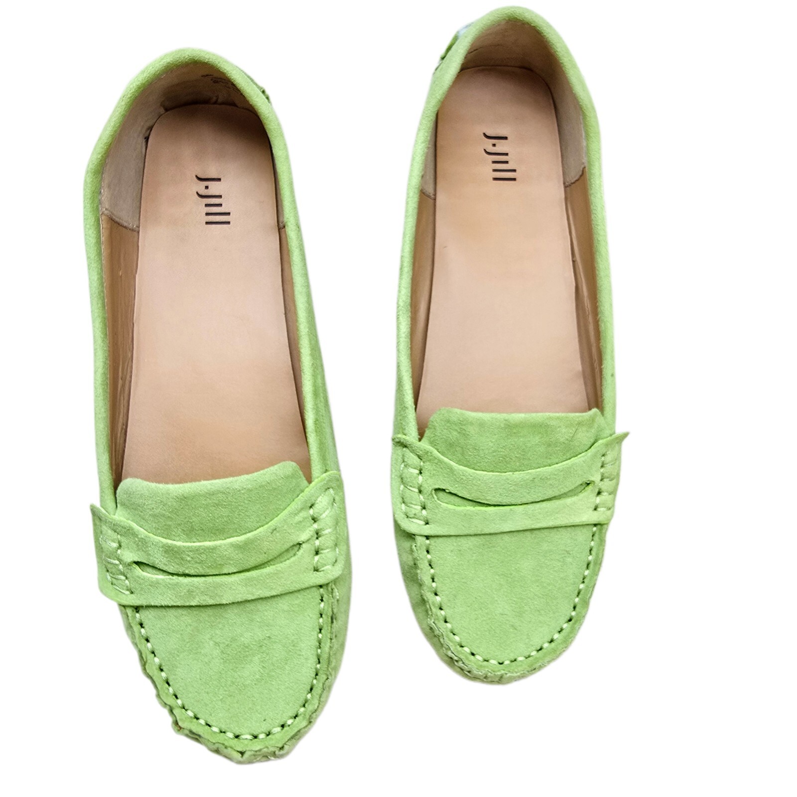 J. Jill Women’s Green Suede Moccasins – Size 8M | Excellent Condition