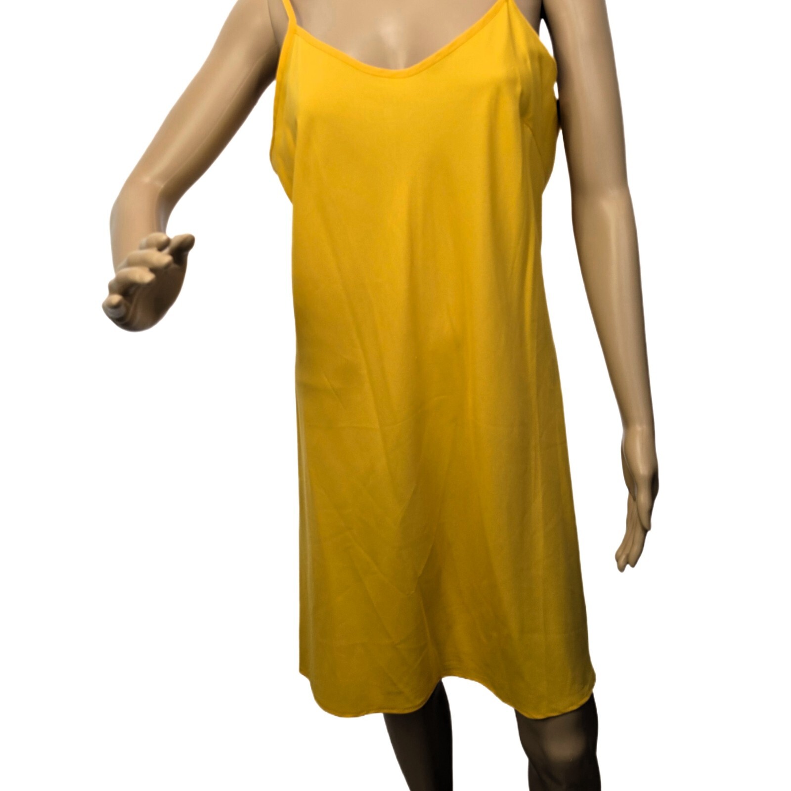 NANETTE LEPORE Women's Yellow Slip Dress – Spaghetti Straps, Size 10