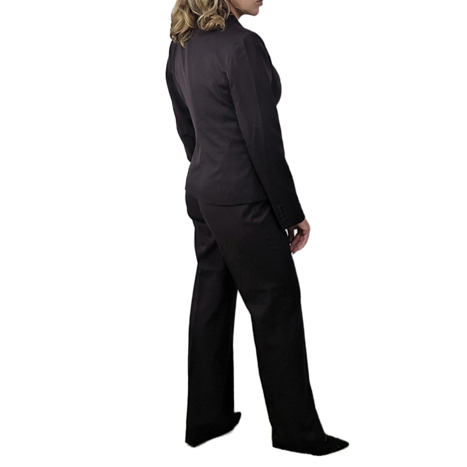 Anne Klein Executive 2-Piece Brown Blazer & Pants Suit Size 6 – Professional