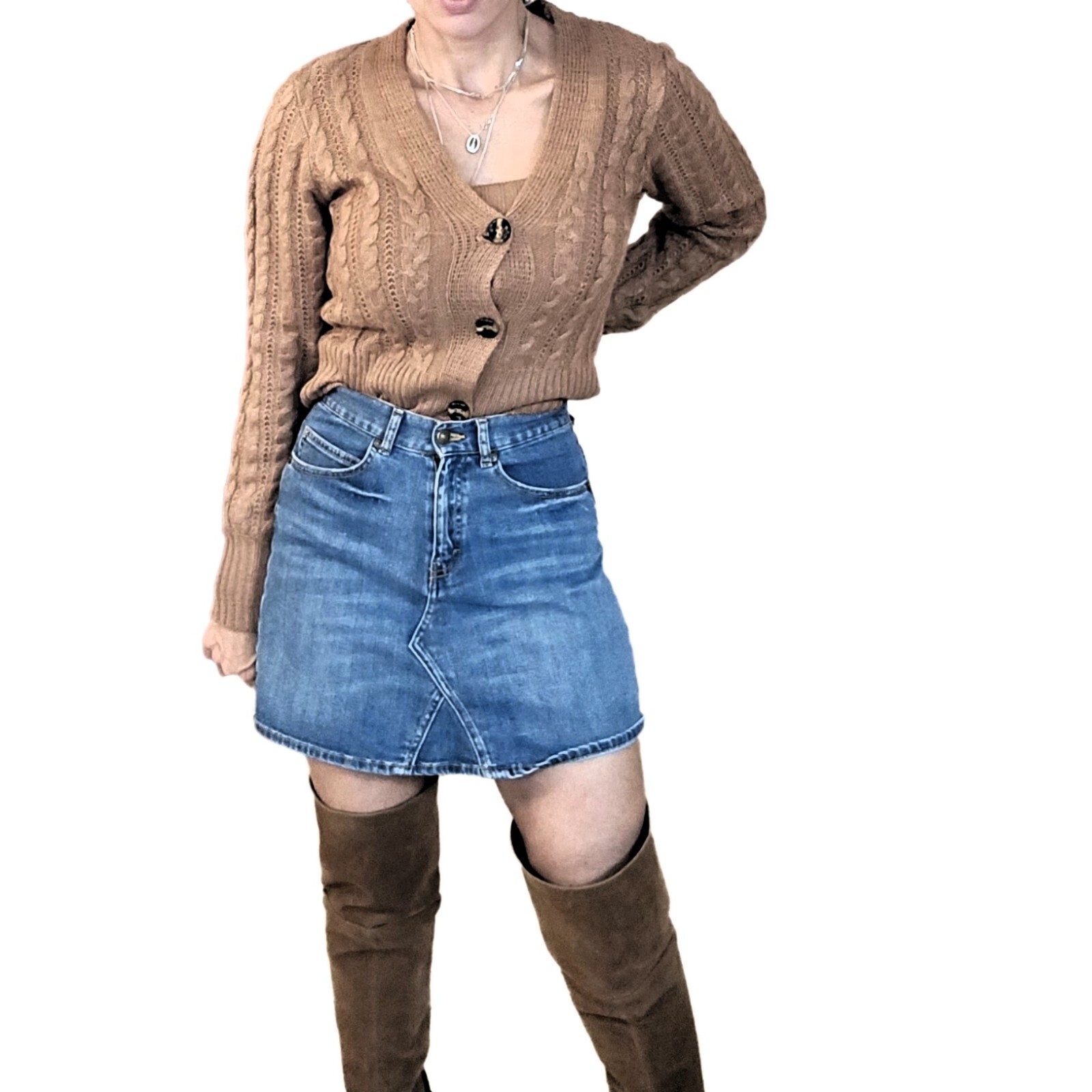 Zara Woman Premium Denim Collection | Denim Mini Skirt Medium Wash | Size S