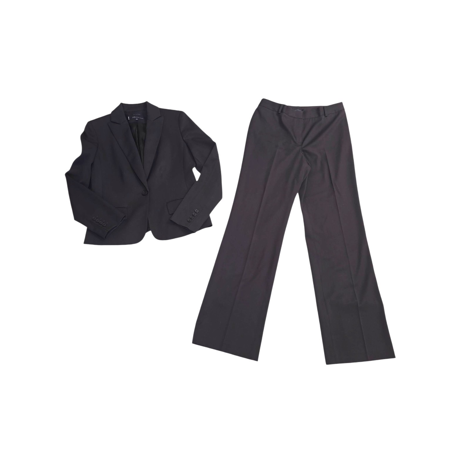 Anne Klein Executive 2-Piece Brown Blazer & Pants Suit Size 6 – Professional