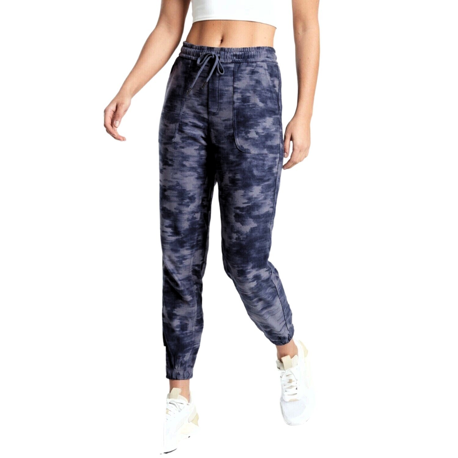 Athleta Farallon Printed Jogger Size 6 Inversion Medieval Violet Tie Dye Blue