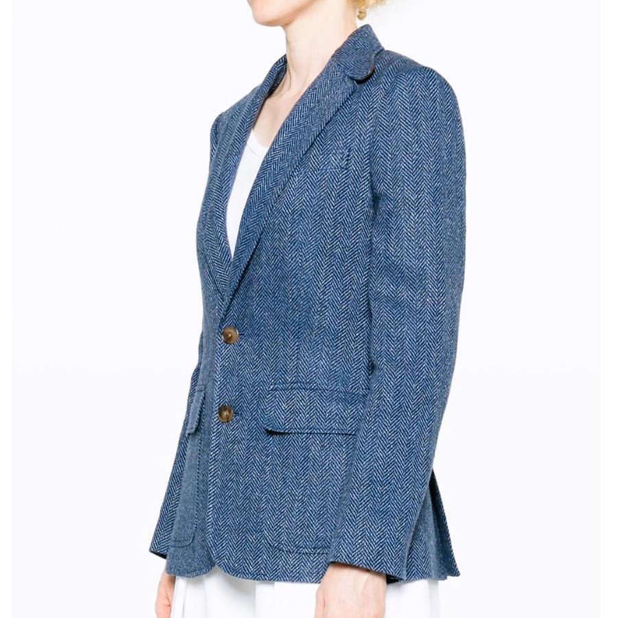 Polo Ralph Lauren Women’s Herringbone Linen Silk Wool Blazer Size 2 NWT