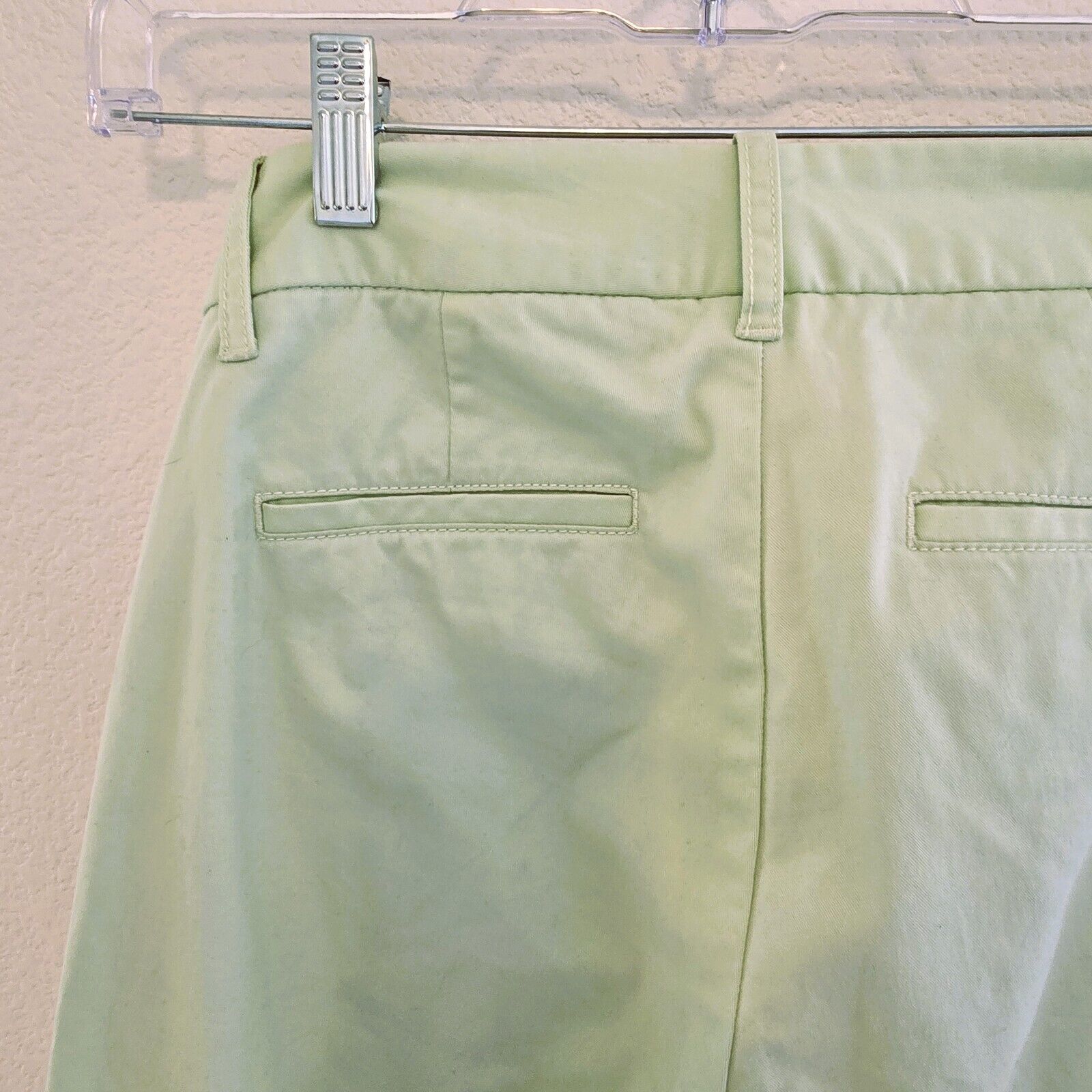 J.Crew Frankie Women's Tapered Chino Pants – Size 0, Stretch, Light Green Twill