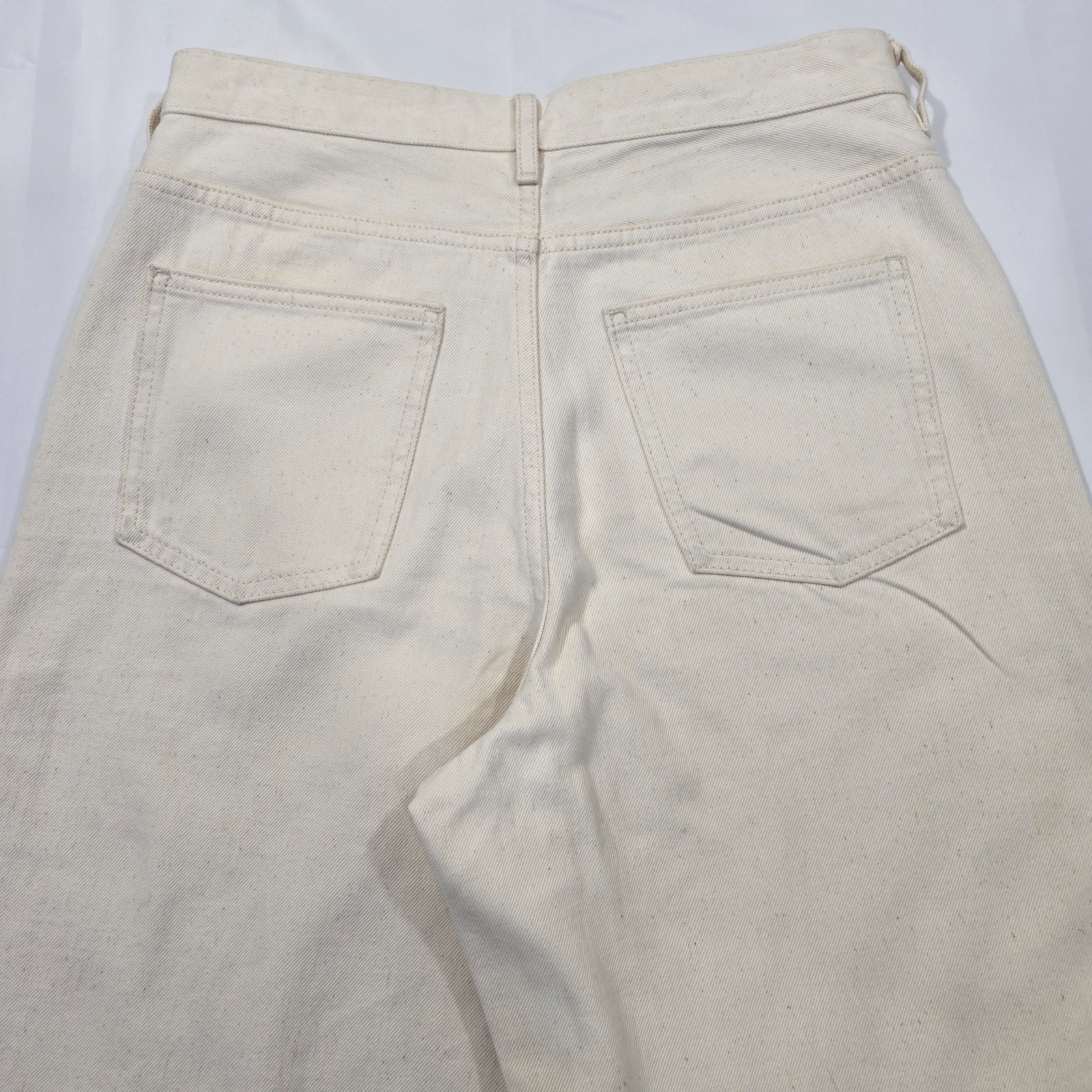 COS Tapered High-Rise Ankle-Length Jeans, Non-Stretch, Recycled Cotton, Size 27